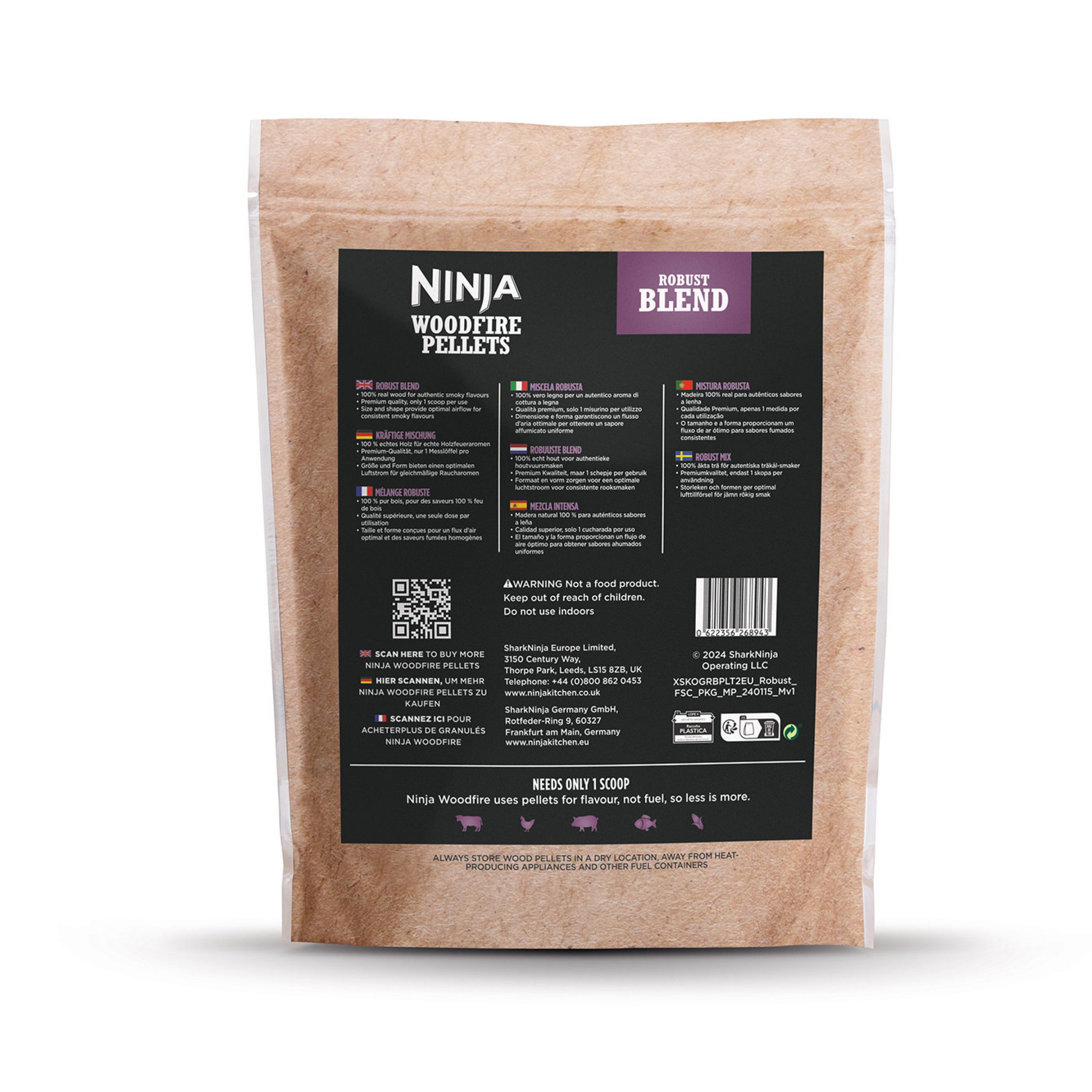 NINJA Räucherbrett Ninja Woodfire Pellets Kräftige Mischung 900 g XSKOGRBPLT2EU – Bild 2 von 3