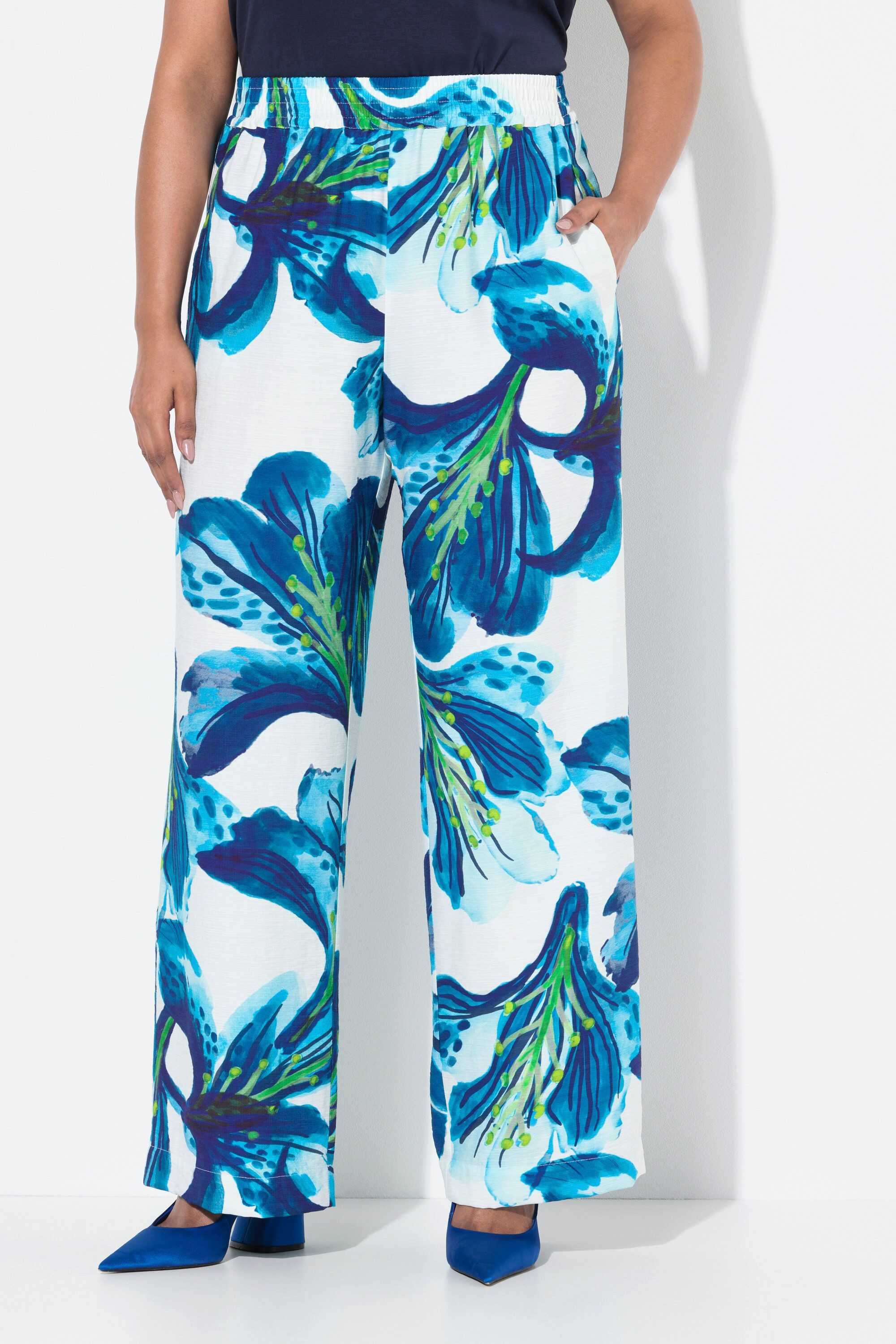 Ulla Popken Schlupfhose Hose Blüten weites günstig online kaufen
