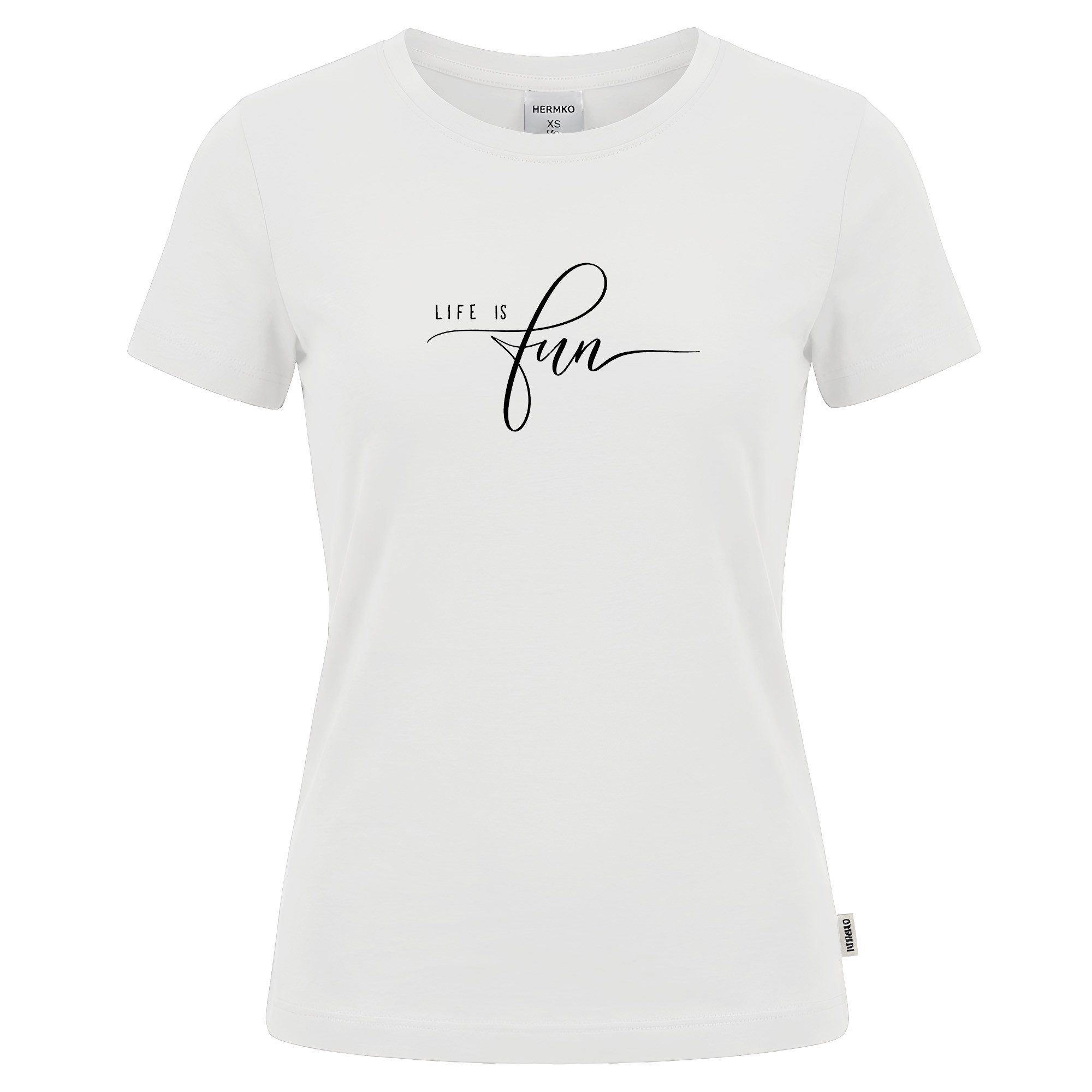 HERMKO Kurzarmshirt 701180055 T-Shirt 100% Bio-Baumwolle mit Druckmotiv hergestellt in EU