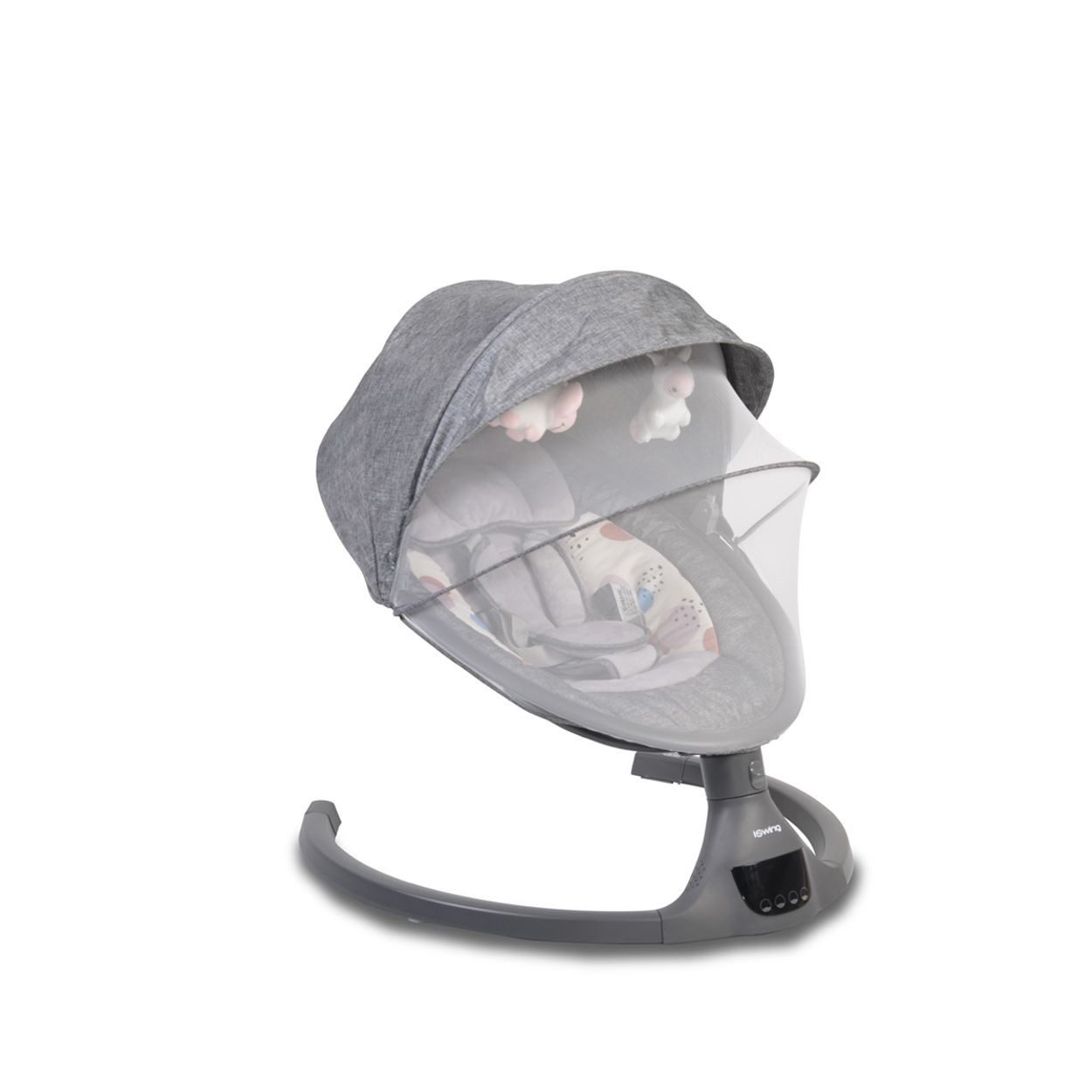 Cangaroo Babywippe iSwing, Bluetooth, Musikfunktion, Fernbedienung, Moskitonetz, USB-Anschluss