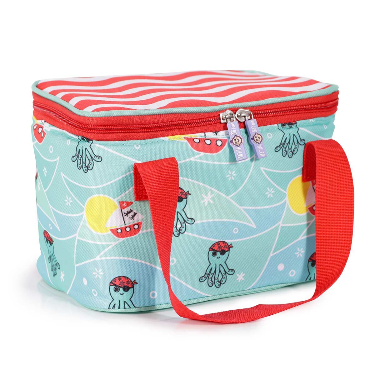 Lunchbox Milk&Moo Lunchbox, Lunchtasche Brotdose Kühltasche Türkis/rot