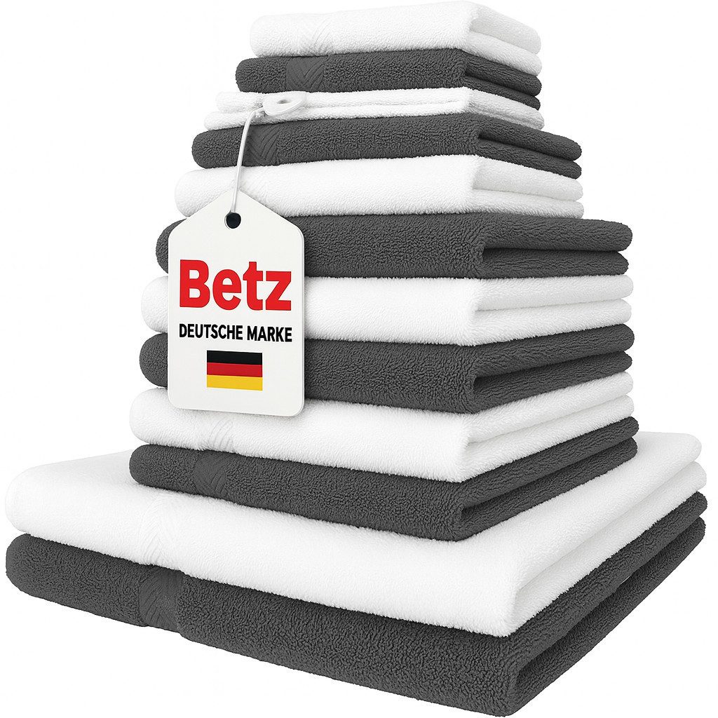 Betz Handtücher Palermo 12er Handtuch-Set, 100% Baumwolle (Set, 12-St), Liegetücher Handtücher Gästetucher Waschhandschuhe Seiftücher