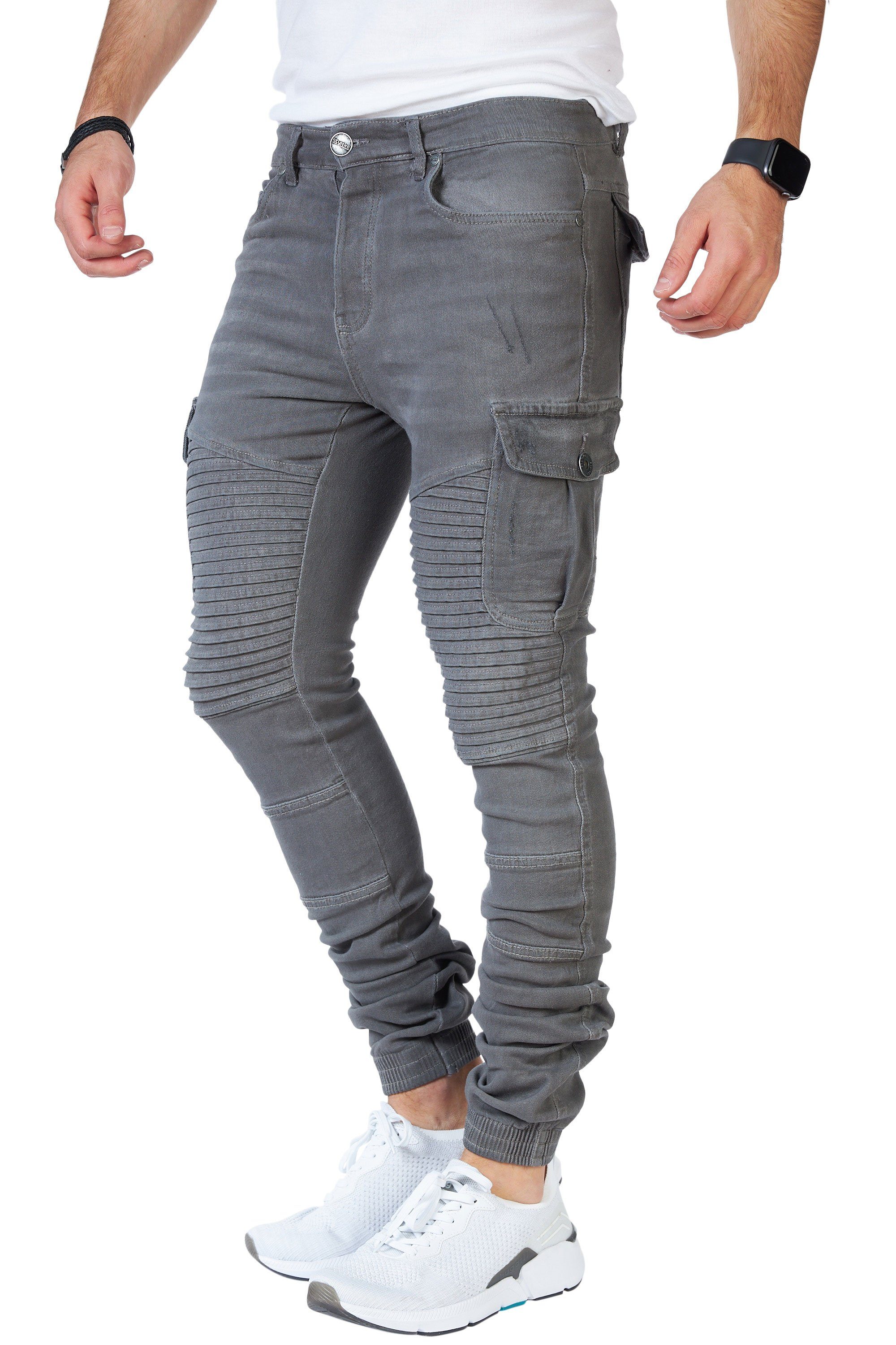 Styleko Cargohose 8013 Herren Cargohose Cargo Jeans Hose für Männer Jungen Regular Denim