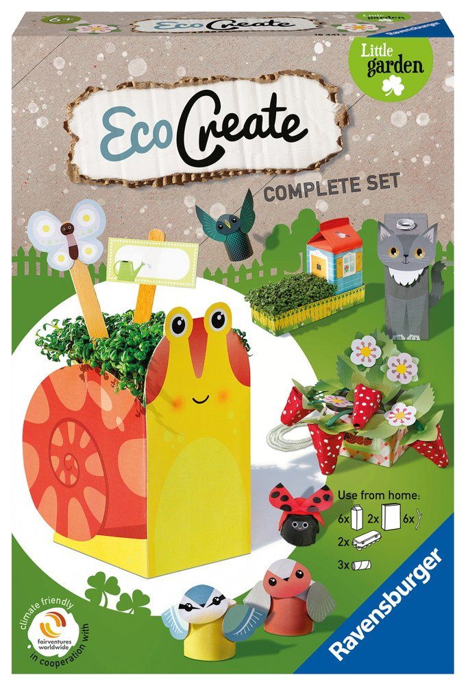 Ravensburger Malblock Ravensburger Upcycling Basteln EcoCreate Midi Little Garden 18441