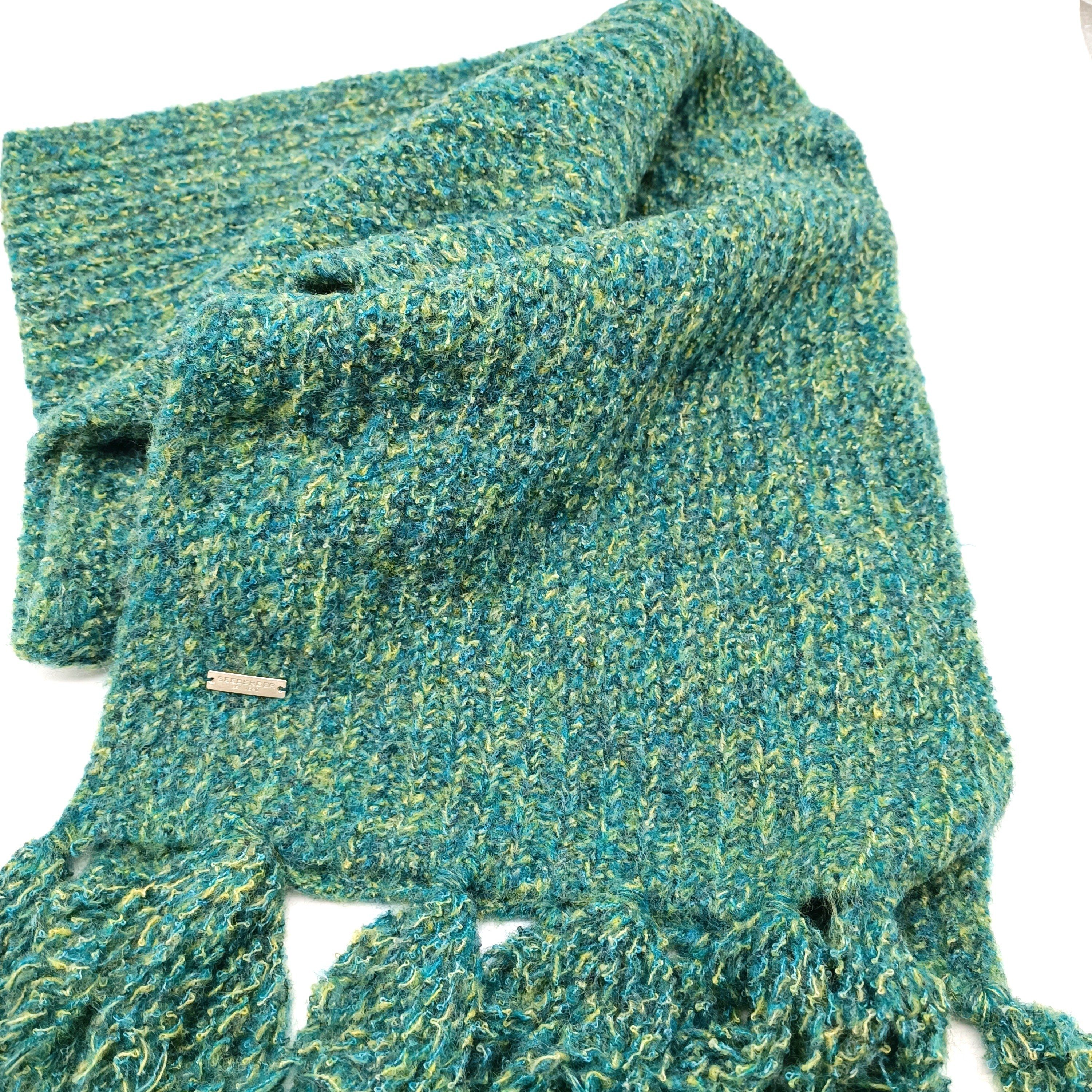 Strickmütze Strickschal Forest green/bronze