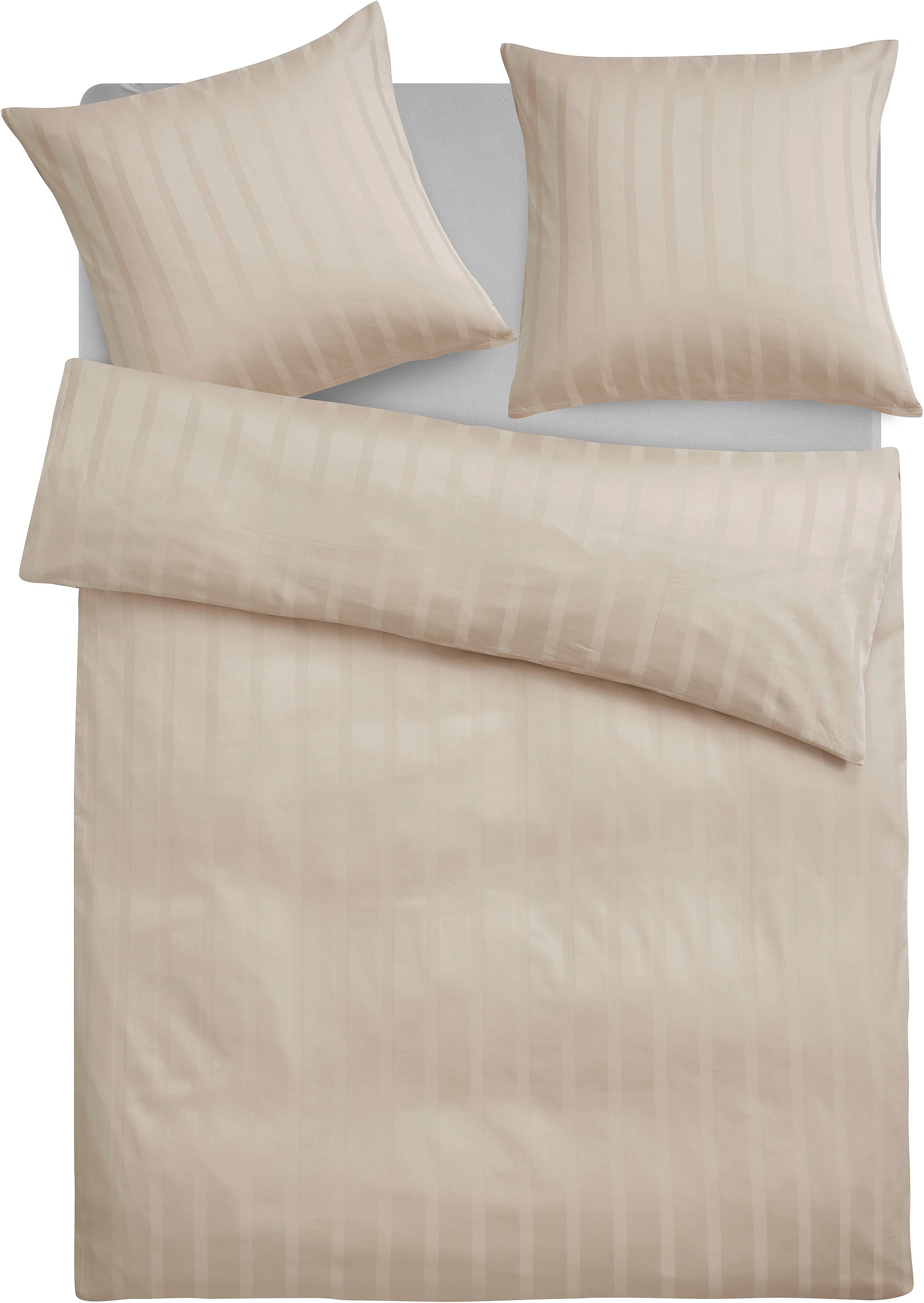 LeGer Home by Lena Gercke Bettwäsche Leonore, Mako-Satin, 2 teilig, Mako-Satin Streifen aus 100% Baumwolle, Größe ab 135x200 cm – Bild 2 von 5