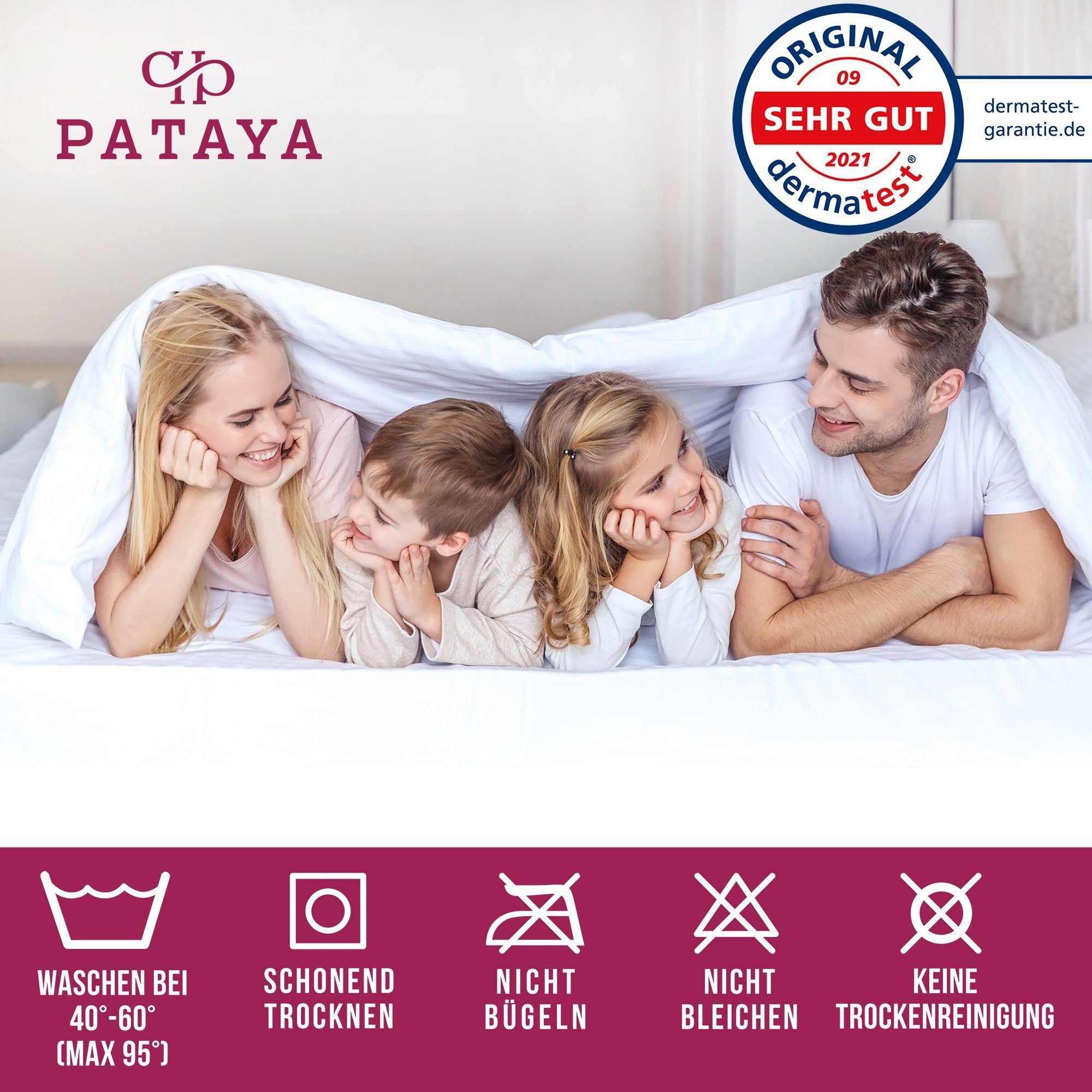 Matratzenschoner 90x200, 140x200, 160x200, 180x200 wasserdichte Matratzenauflage Pataya