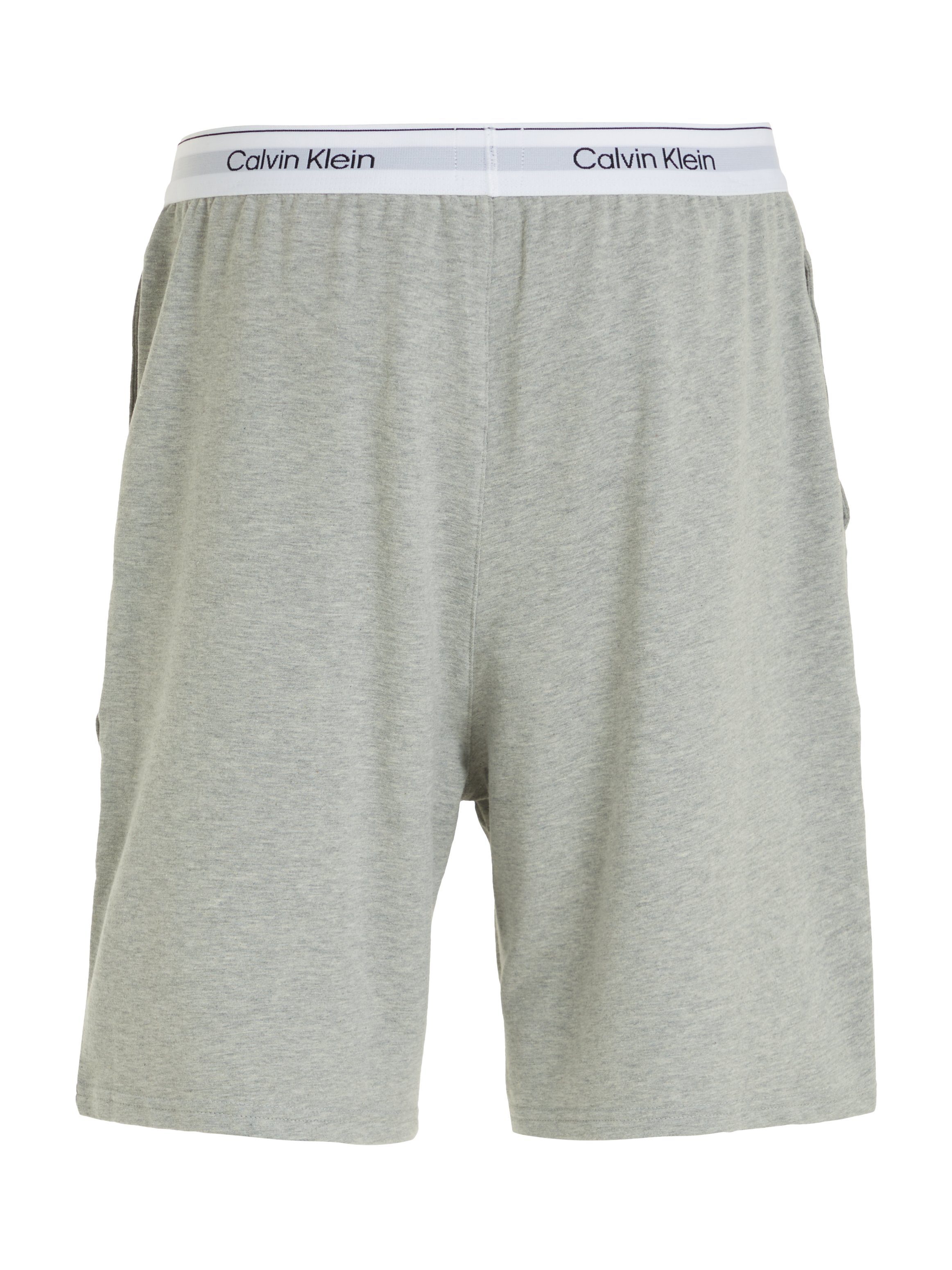 Logoschriftzug - meliert Klein am Underwear Calvin mit Wäschebund Schlafshorts Klein Calvin grau