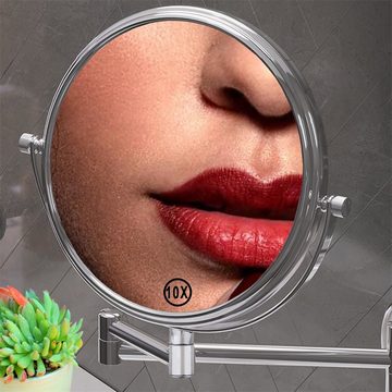 Feel2Home Kosmetikspiegel Makeup Spiegel Badspiegel Rasierspiegel Schminkspiegel Kosmetikspiegel, 10-facher Vergrößerung
