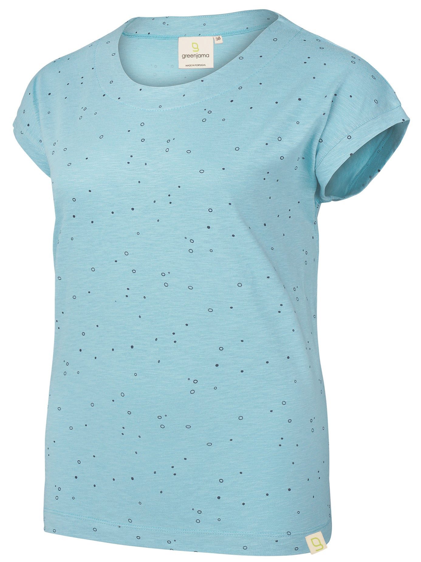 Pyjamaoberteil aus Slub Jersey mit Druck