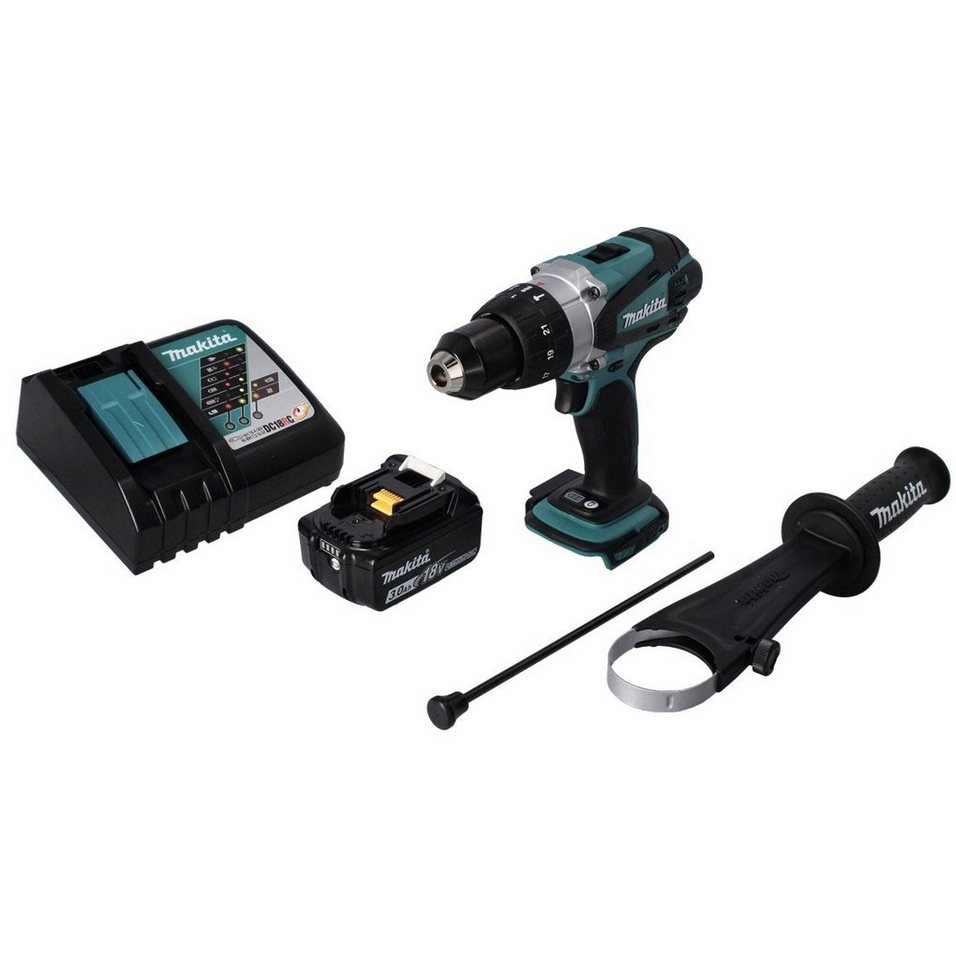 Thumbnail - Makita Schlagbohrmaschine DHP 458 RF1 Akku Schlagbohrschrauber 18 V 91 Nm + 1x Akku 3,0 Ah + La