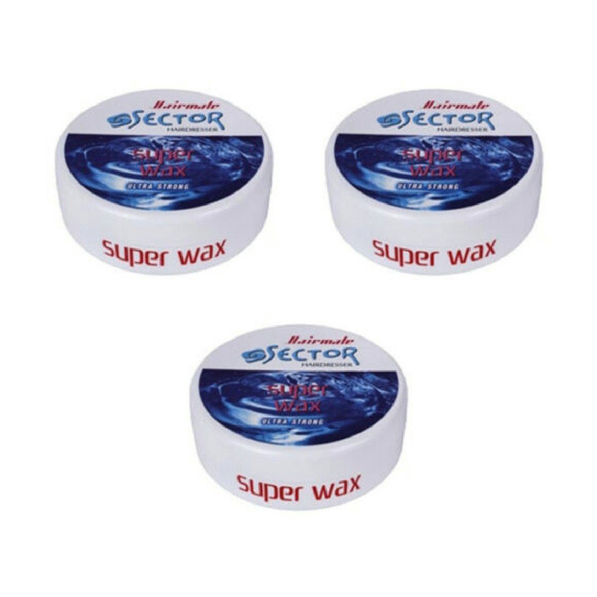 Sector Haarwachs 3x Sector Super Wax Ultra Strong Bubblegum 150ml, 3-tlg.