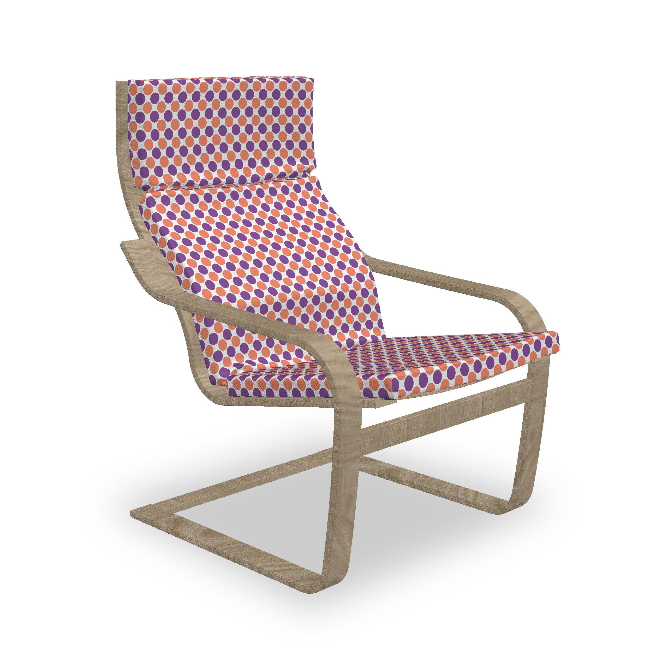 Stuhlkissen mit mit und Sitzkissen Stuhlkissen Runden Abakuhaus Hakenschlaufe Reißverschluss, Kreis-Muster Bicolor in