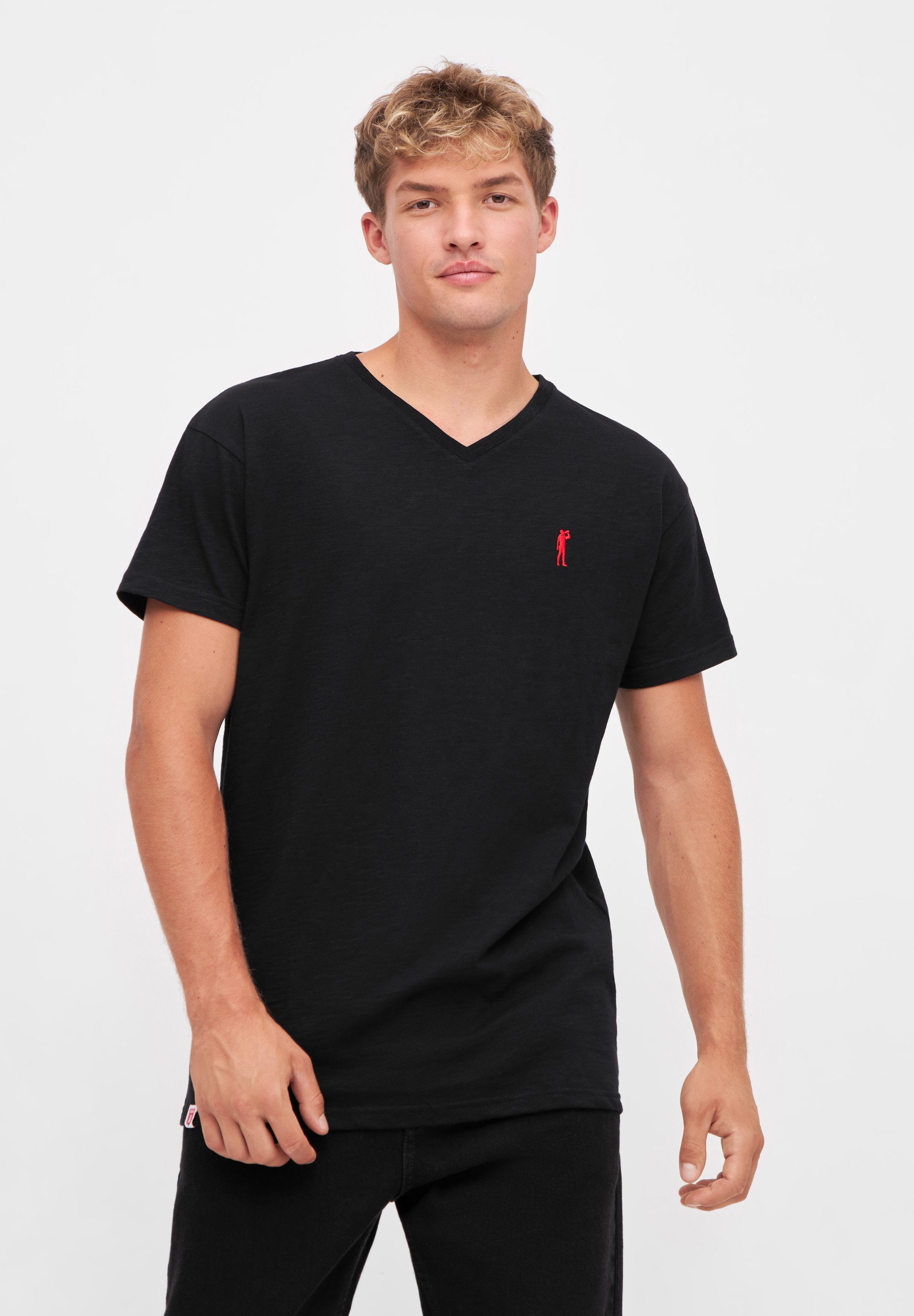 Derbe Print-Shirt Basic Kippes Made in Portugal, Flamé Qualität