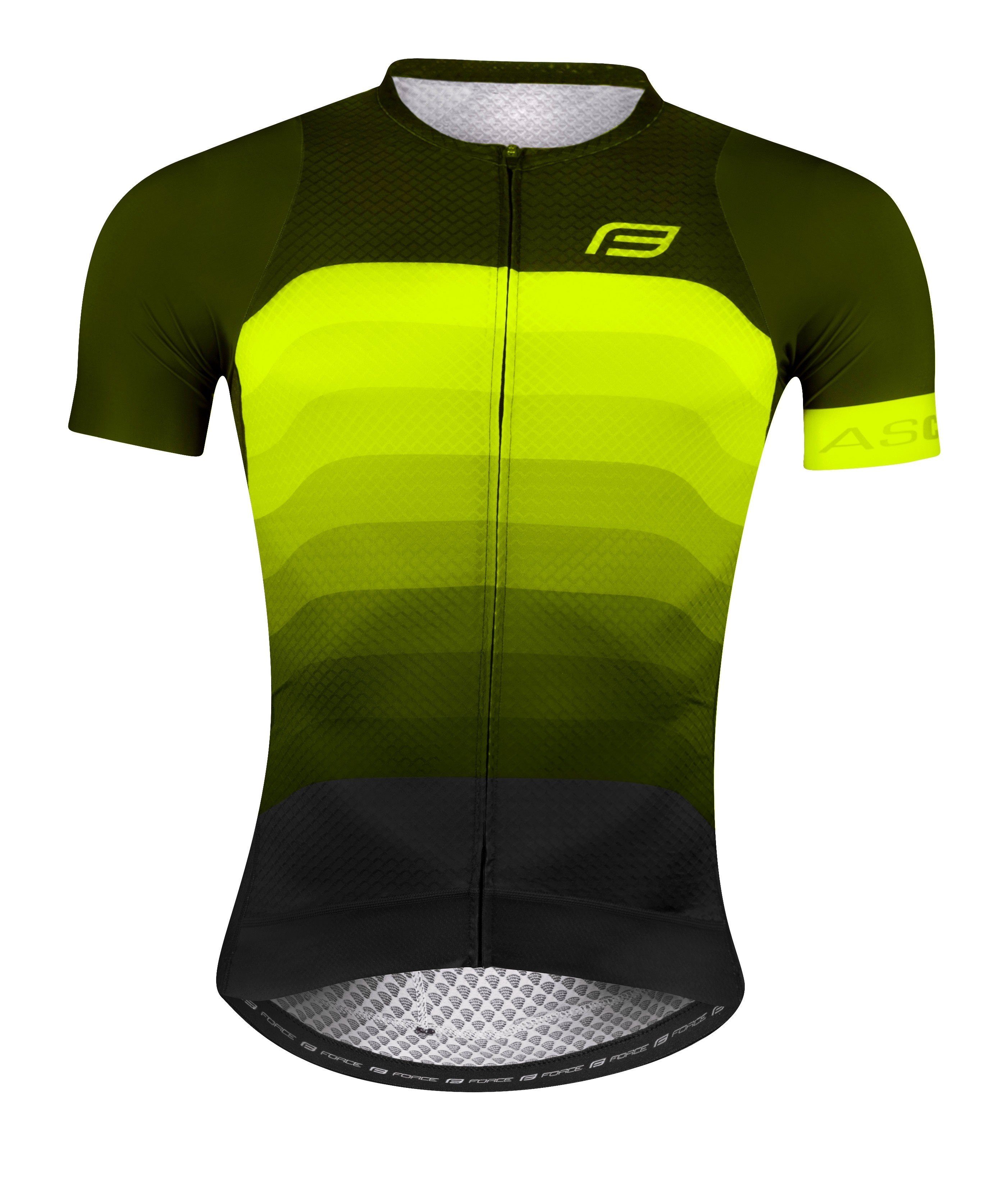 Radtrikot Jersey Force ASCENT gelb-schwarz %%%