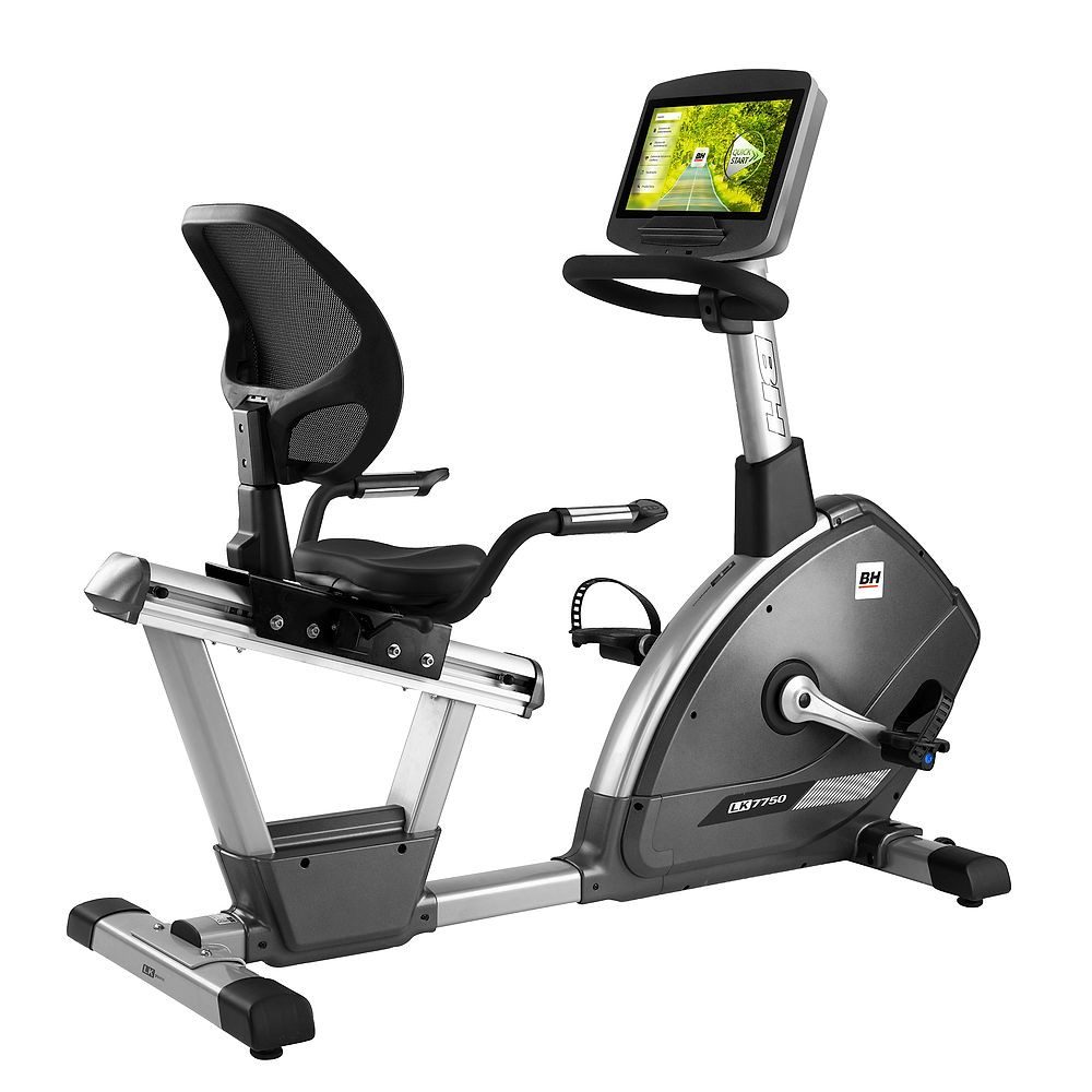 BH Fitness Liege-Ergometer Liegeergometer Inertia H775, Quick Trail-Steuerung: Bedienelemente am Lenker