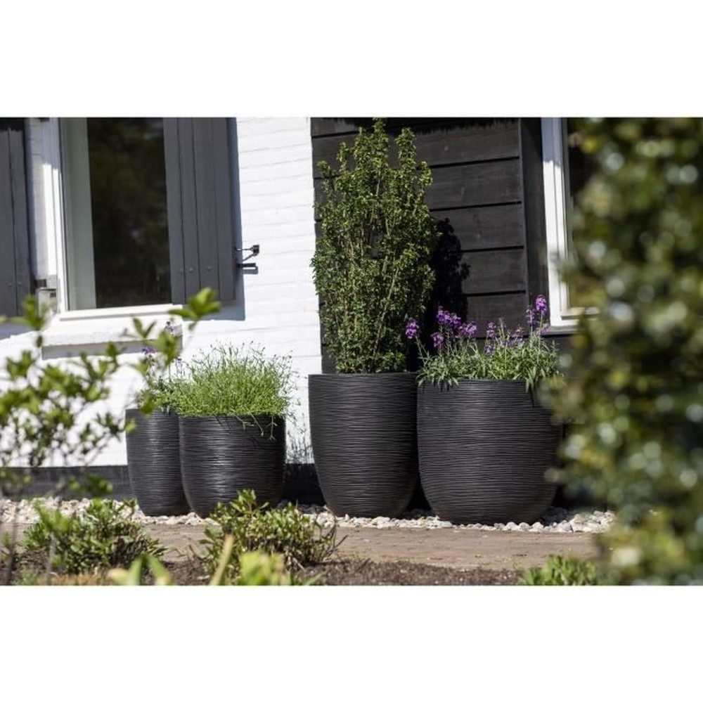 Capi Balkonkasten Kugelförmiger Blumentopf – CAPI EUROPE – RIB NL – 43 x 41 cm – Schwarz