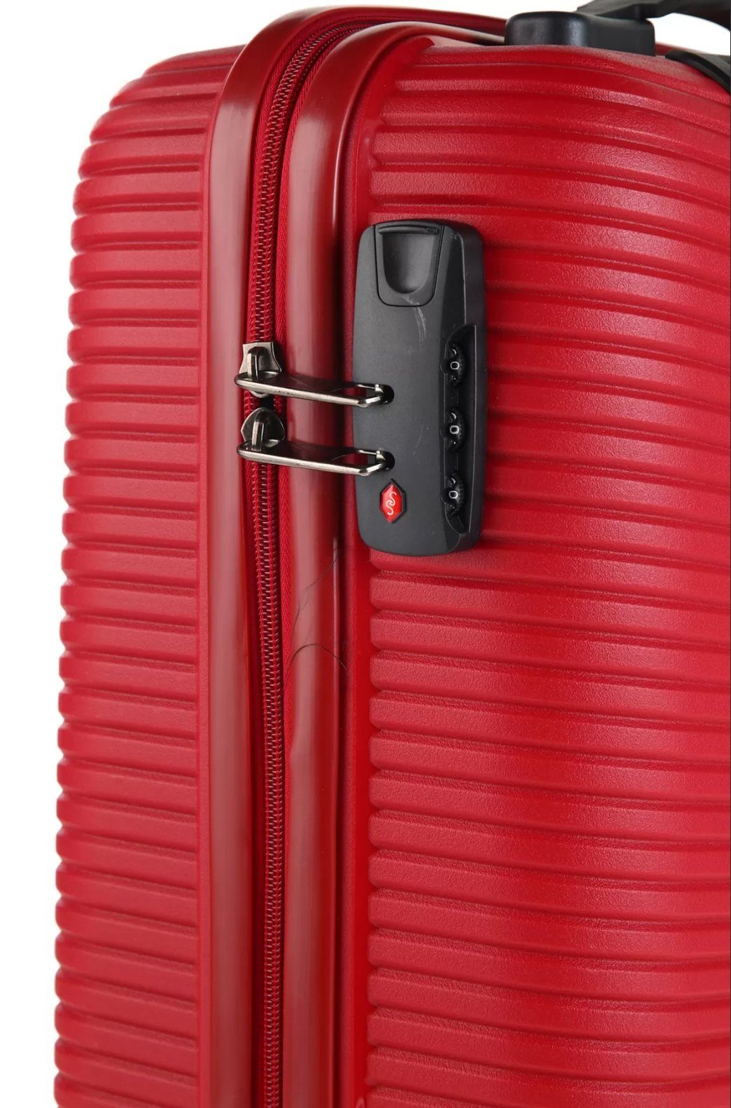 CCS Kofferset, (3 Rot - Koffer) mittleren Koffer teilig, großen + + Handgepäck