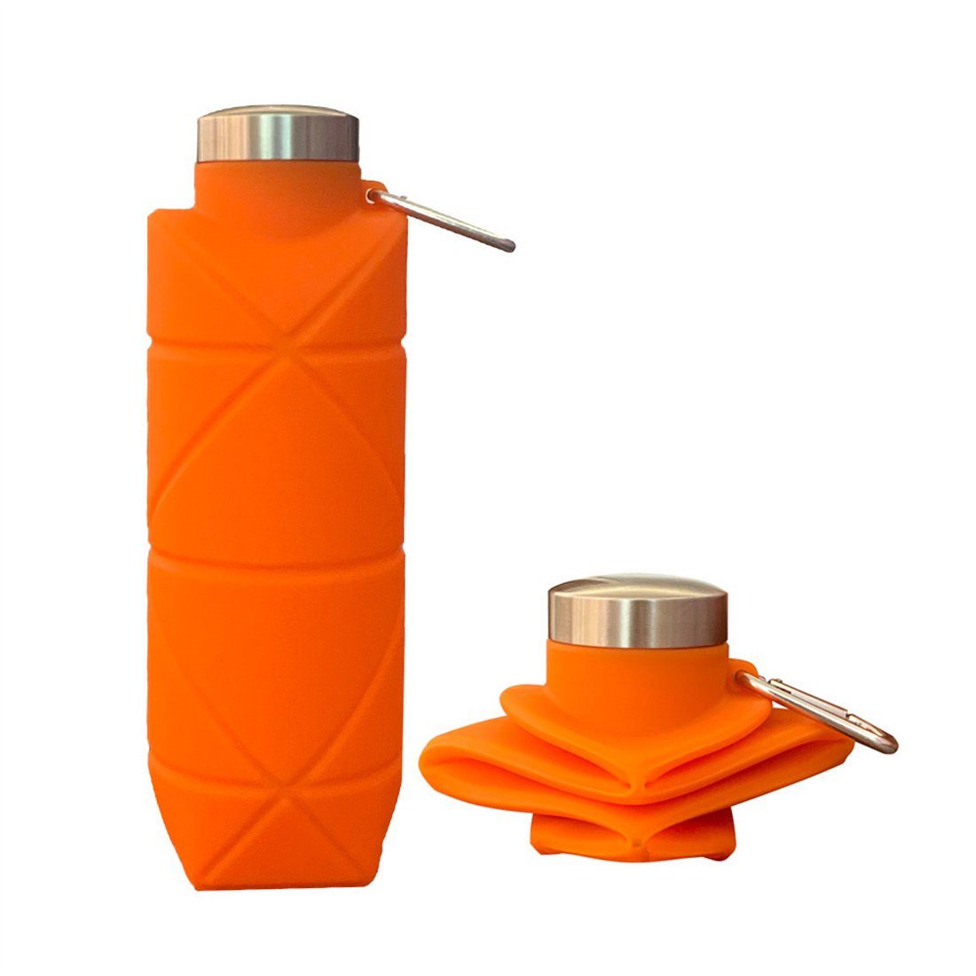DÖRÖY Trinkflasche Outdoor-Sport faltbare Wasserflasche, 700ml tragbare Wasserflasche orange