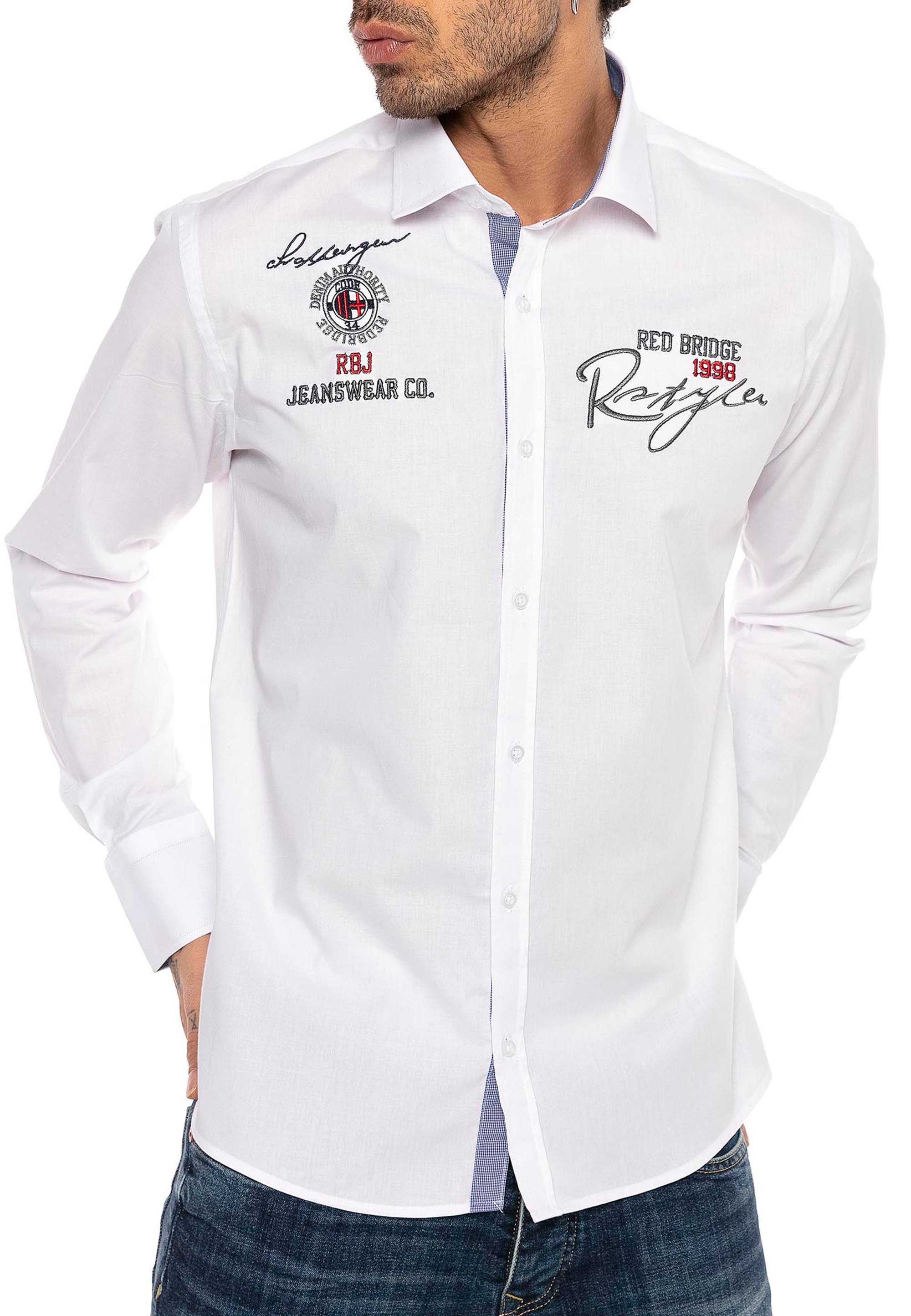 RedBridge Langarmhemd mit hochwertigen Stickereien Elegantes günstig online kaufen