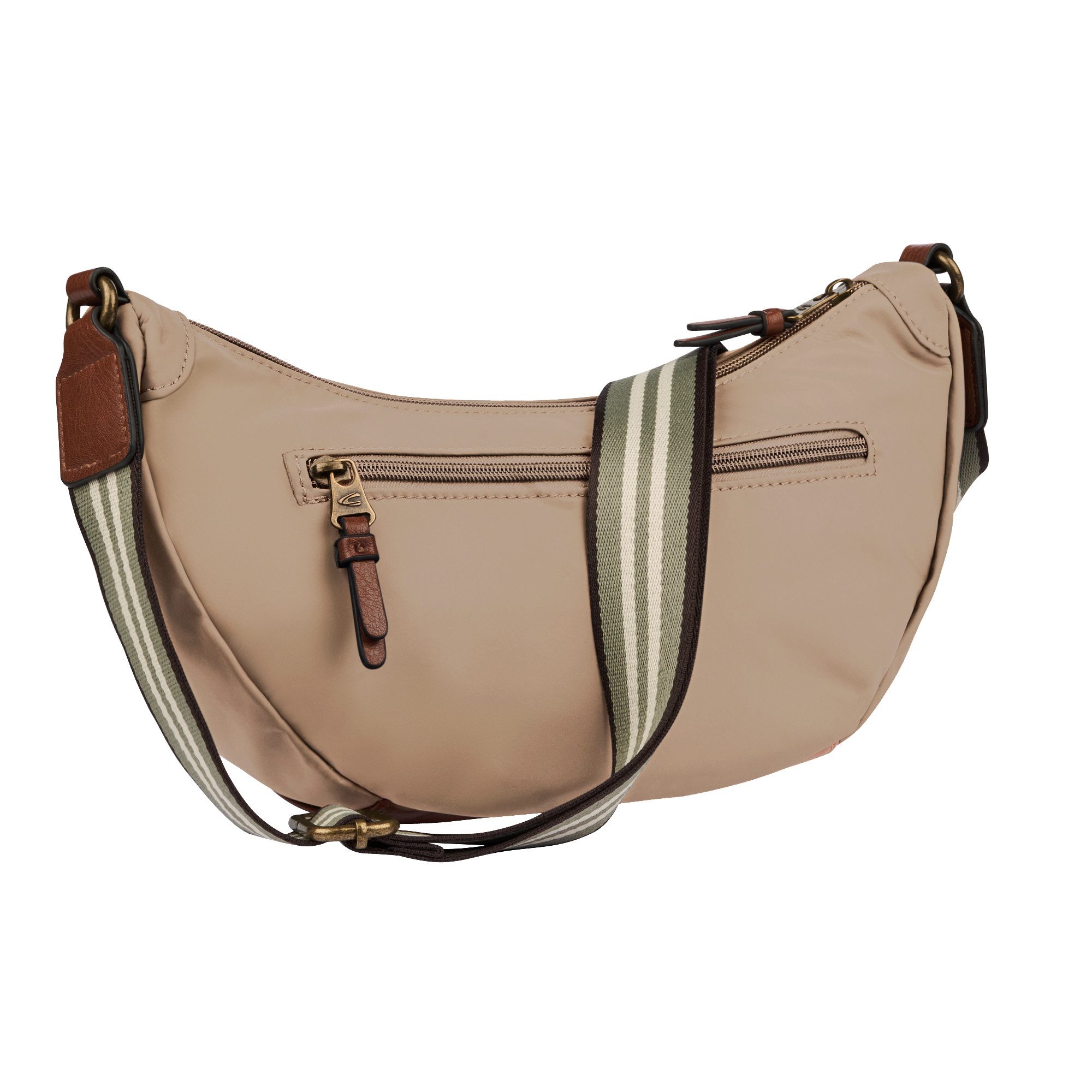 camel active Handtasche Bari, aus hochwertigem matten Nylon mit gestreiftem Gewebeband