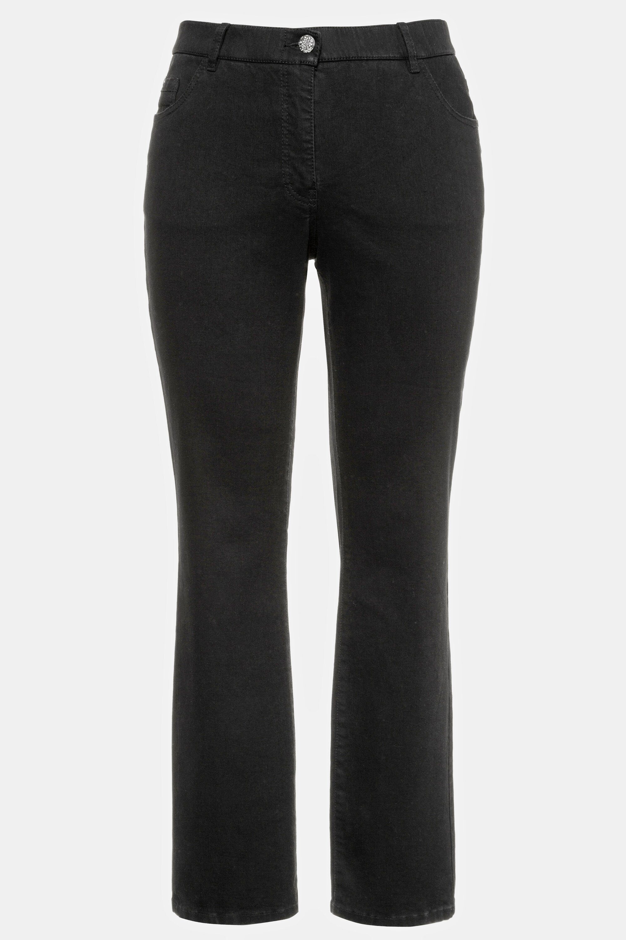 Funktionshose Komfortbund Ulla Mandy gerade 5-Pocket-Form Jeans black Popken