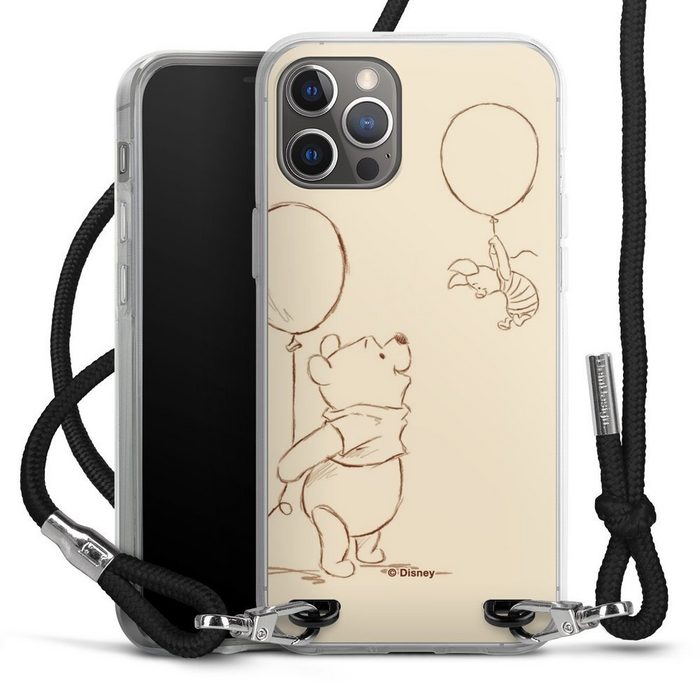 DeinDesign Handyhülle Winnie Puuh Disney Offizielles Lizenzprodukt Winnie & Ferkel Apple iPhone 12 Pro Handykette Hülle mit Band Case zum Umhängen