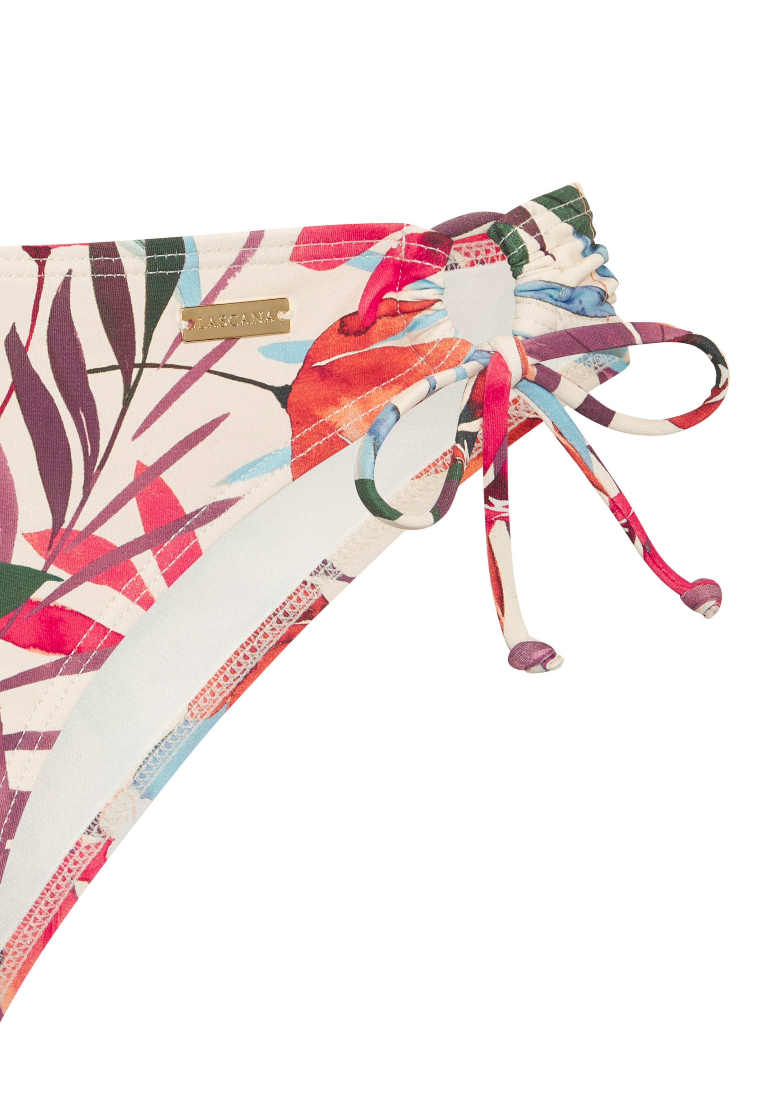 LASCANA Bikini-Hose Imani mit sommerlichem Blätterprint günstig online kaufen
