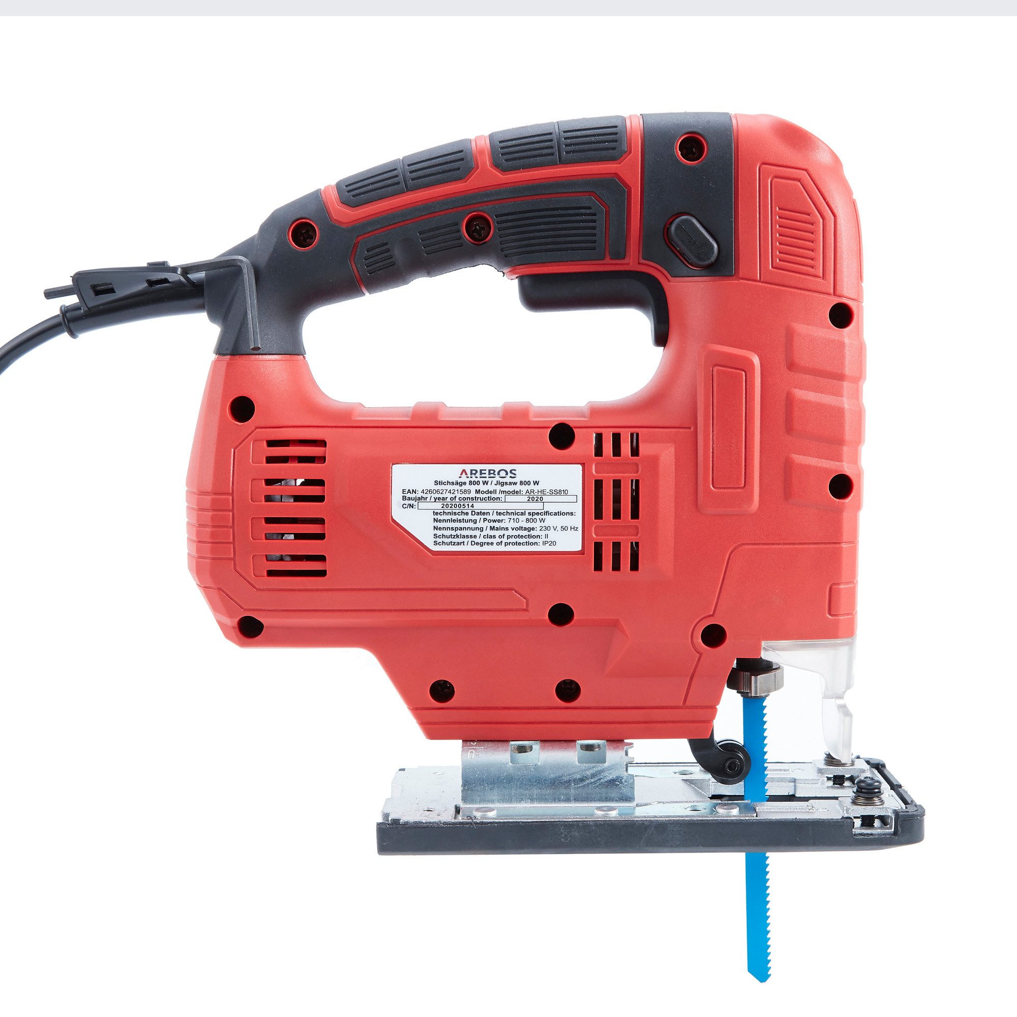 Arebos Stichsäge 710W, 45° Links-Rechts neigbar, günstig online kaufen