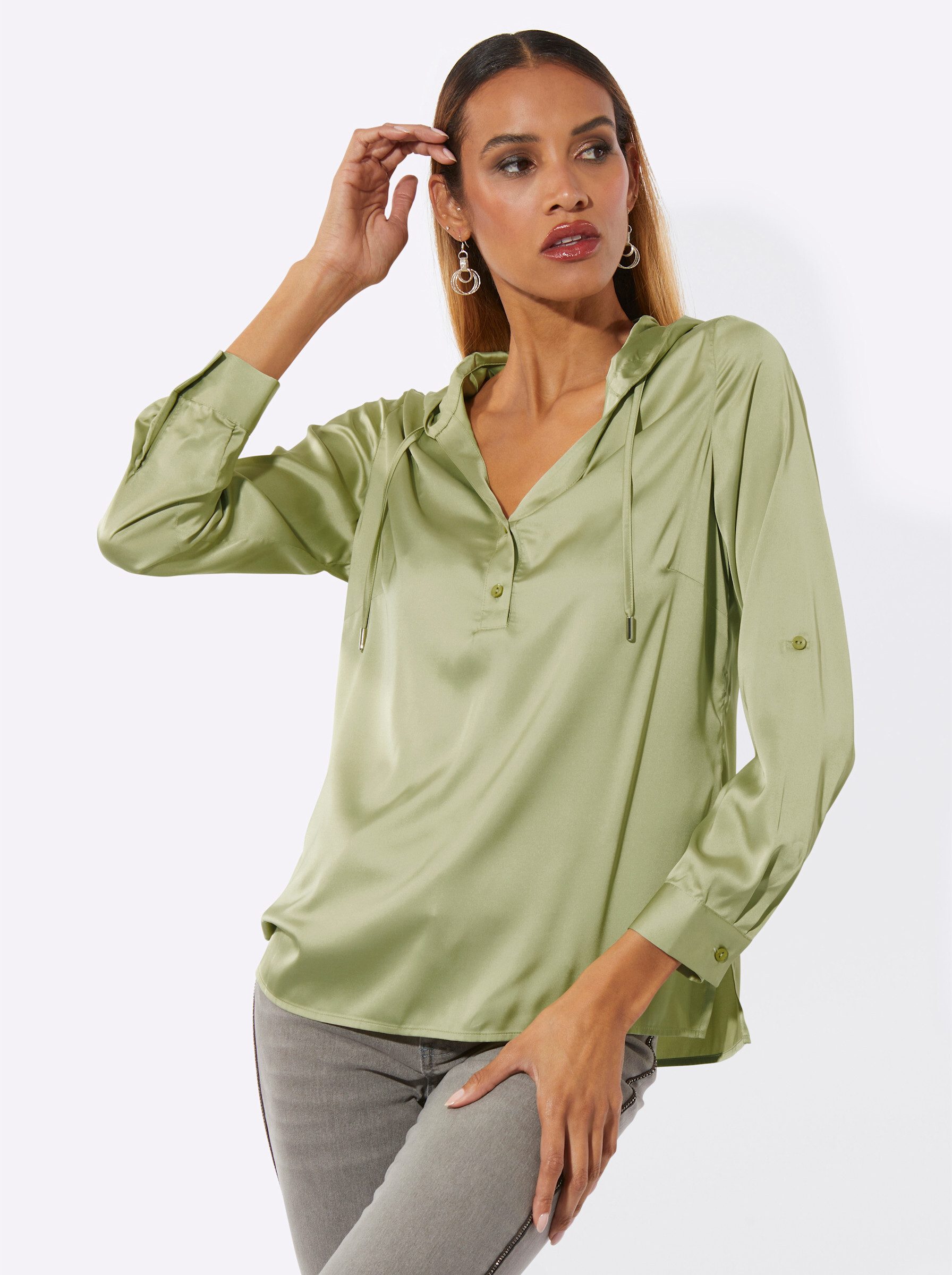 creation L Klassische Bluse Bluse Langarm