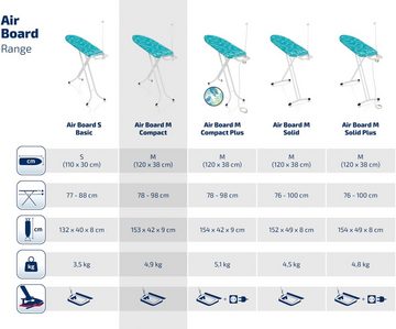 Leifheit Bügelbrett AirBoard Compact M, Bügelfläche 120x38 cm, Bügelfläche 120x38 cm