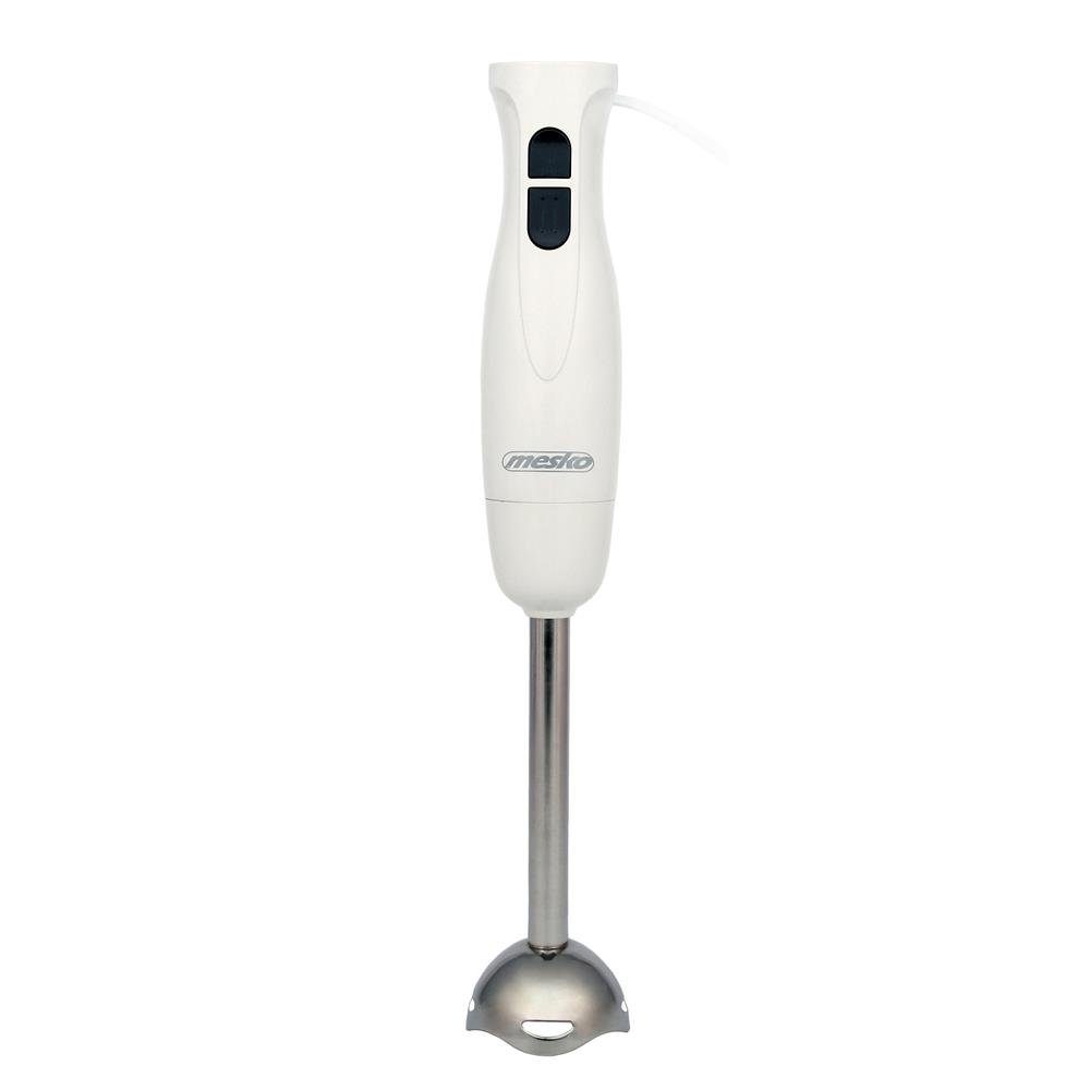 Mesko Stabmixer MS 4619, Pürierstab, elektrisch, Edelstahl, ergonomischer Griff, weiß
