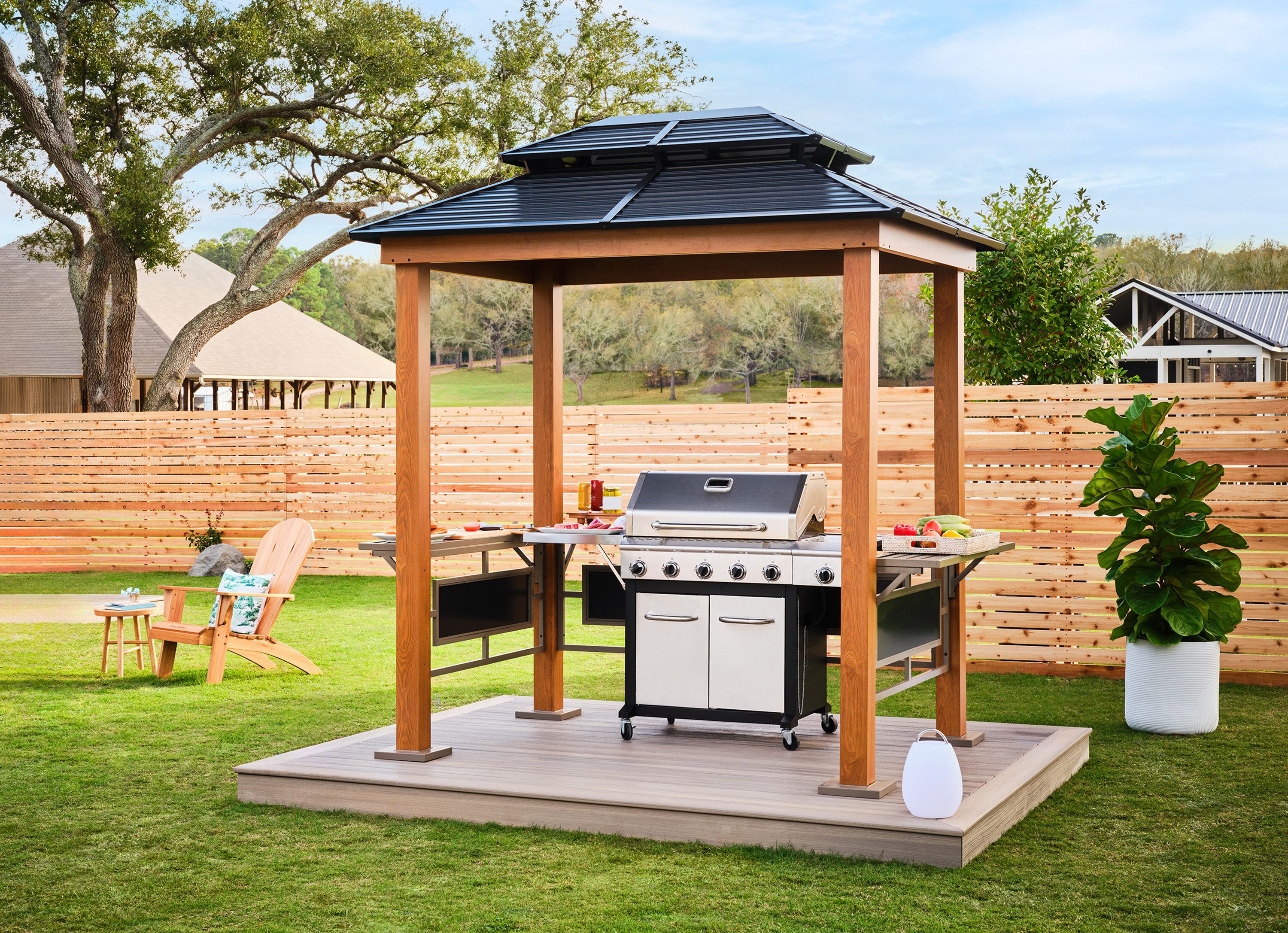 Sojag Grillpavillon »Maui« Holzoptik, 158x249x278 cm günstig online kaufen