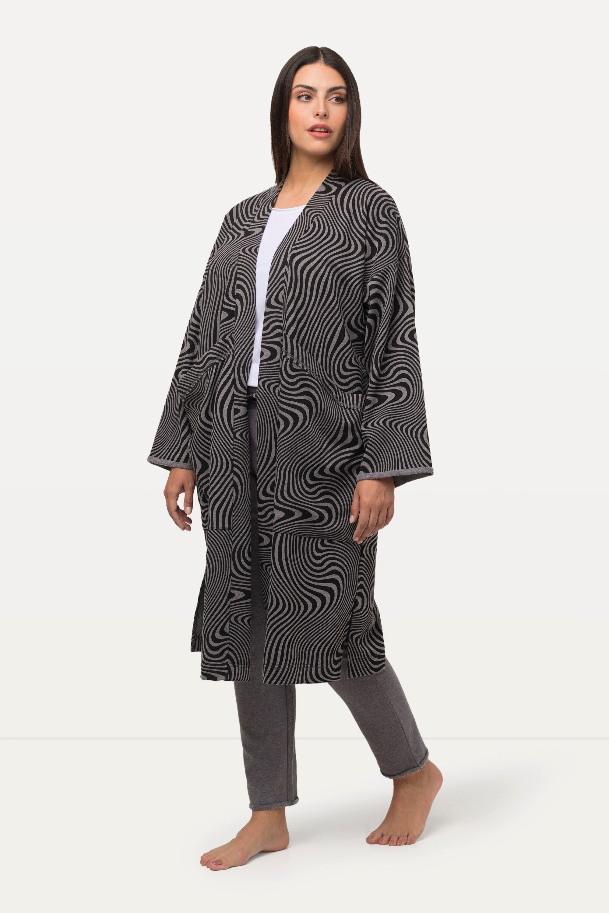 Ulla Popken Sweatjacke Loungewear-Langjacke Oversized offene günstig online kaufen