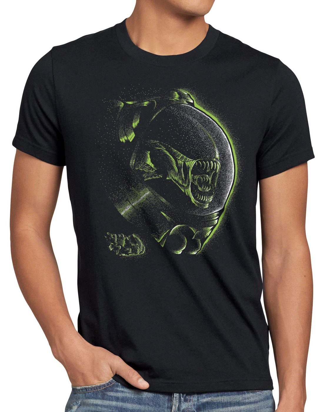 style3 Print-Shirt Herren T-Shirt Alien Nightmare xenomorph ripley Horror Sci-Fi Film Kino ridley