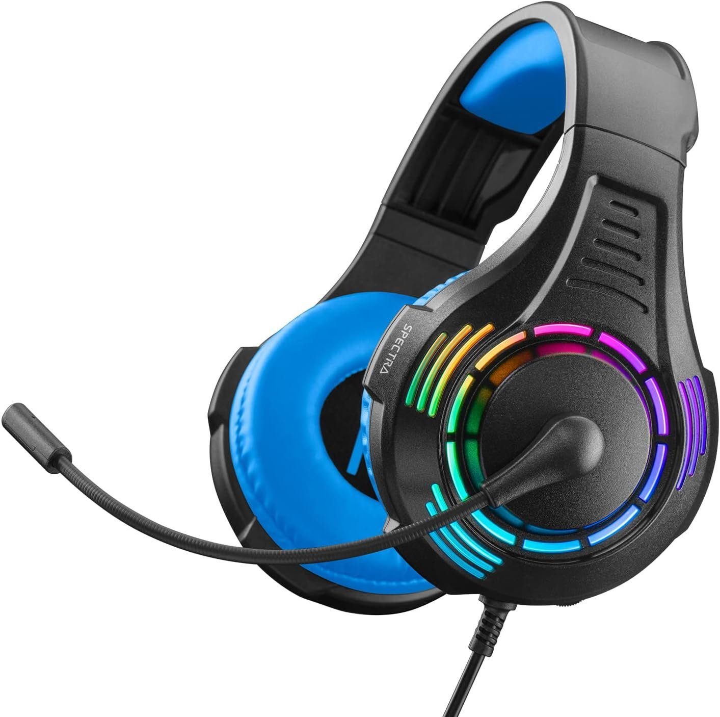 NITHO Gaming-Headset (Over Ear Gaming Headset Hochklappbares Mikrofon, USB Head-Set, Gaming headset mit hochklappbares mikrofon treibern für pc ps4 ps5)