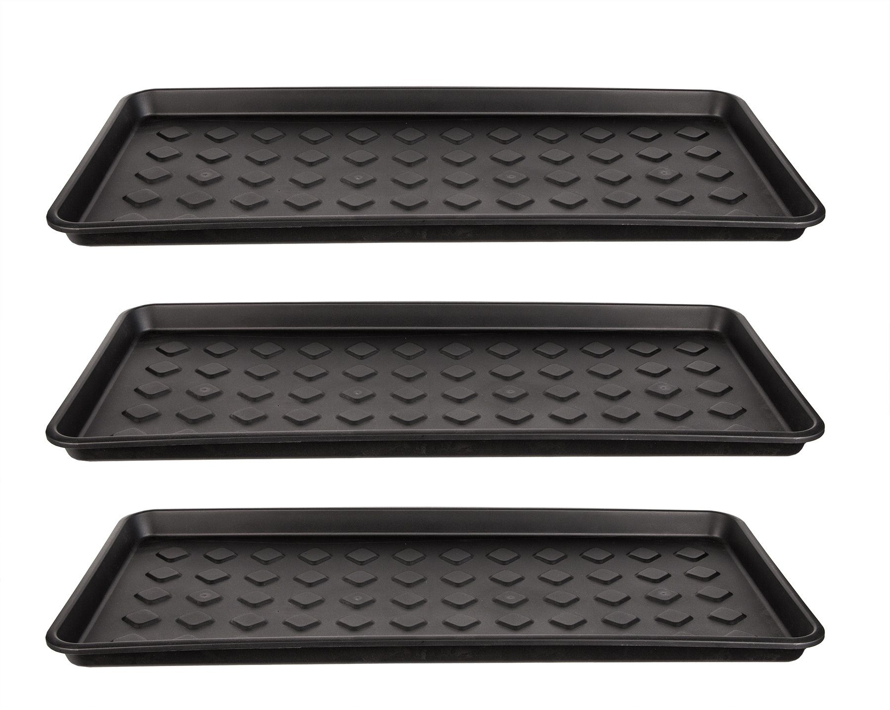 BigDean Schuhabtropfschale 3x Schuhablage groß Abtropfschale für Schuhe Abtropfschale (Set, 3-tlg., Schuhabtropfschale), Abtropfschale für Schuhe, Erhöhter Rand, Leicht zu reinigen