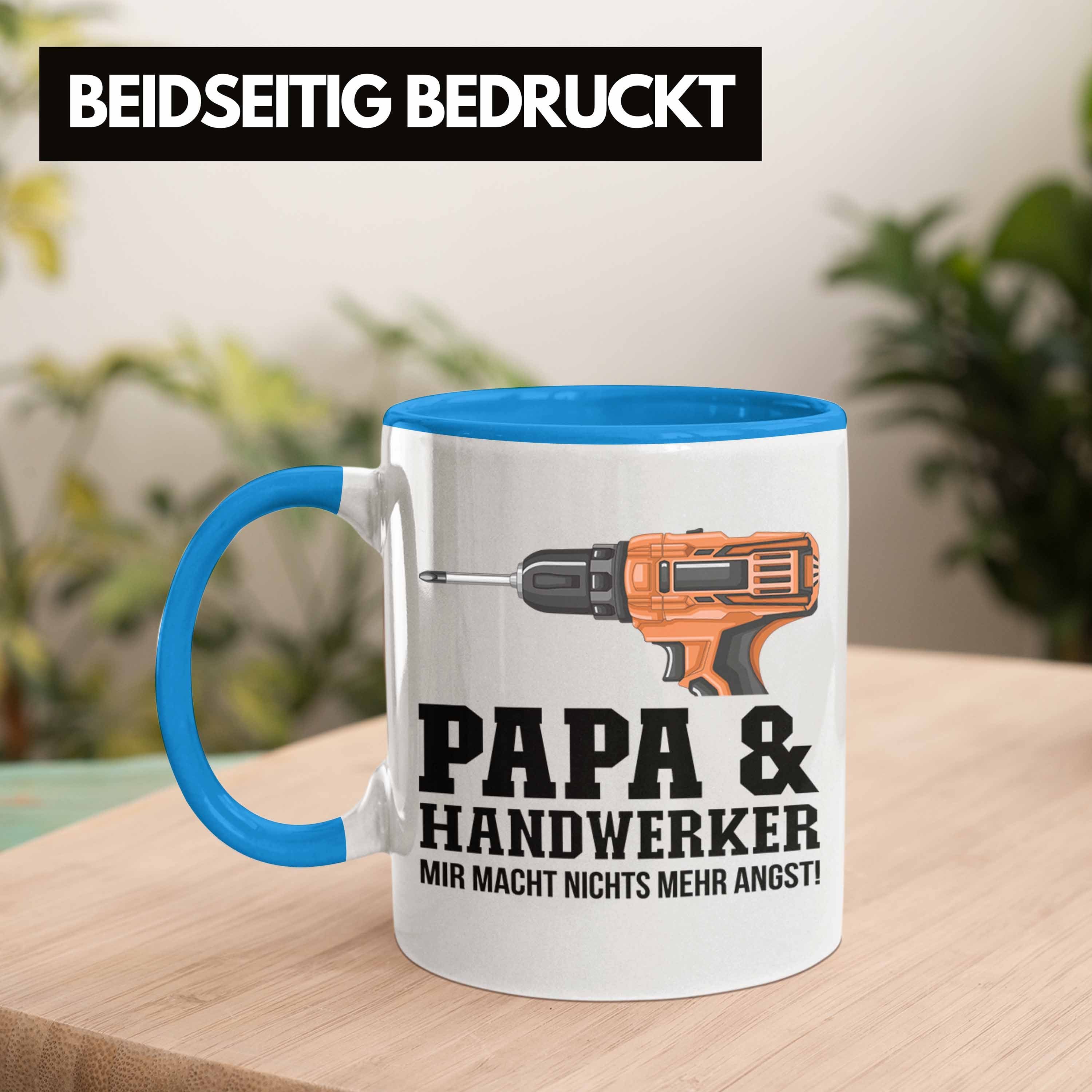 Trendation Papa Geschenkidee Blau Handwerk - Tasse Vater Tasse Handwerker und Trendation für