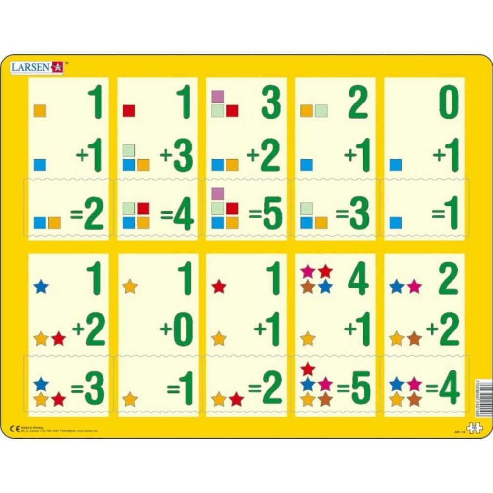 Larsen Puzzle Puzzle Addieren bis zu fünf 10 Teile, Puzzleteile