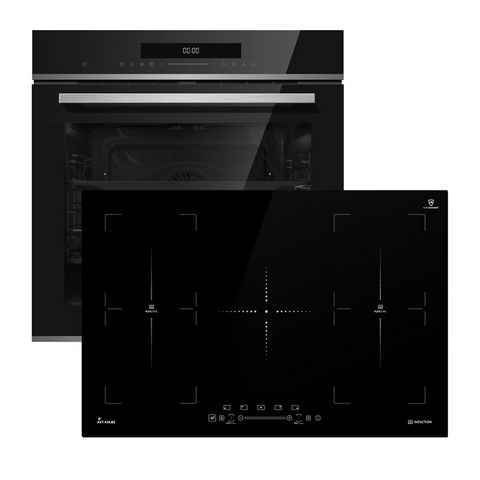 KKT KOLBE Backofen-Set KKT KOLBE Backofen und Induktionskochfeld SET80193FZ, mit 2-fach Teleskopauszug, 60cm Einbau-Backofen EB8019EDP + 77cm Induktionskochfeld IND7705FZ