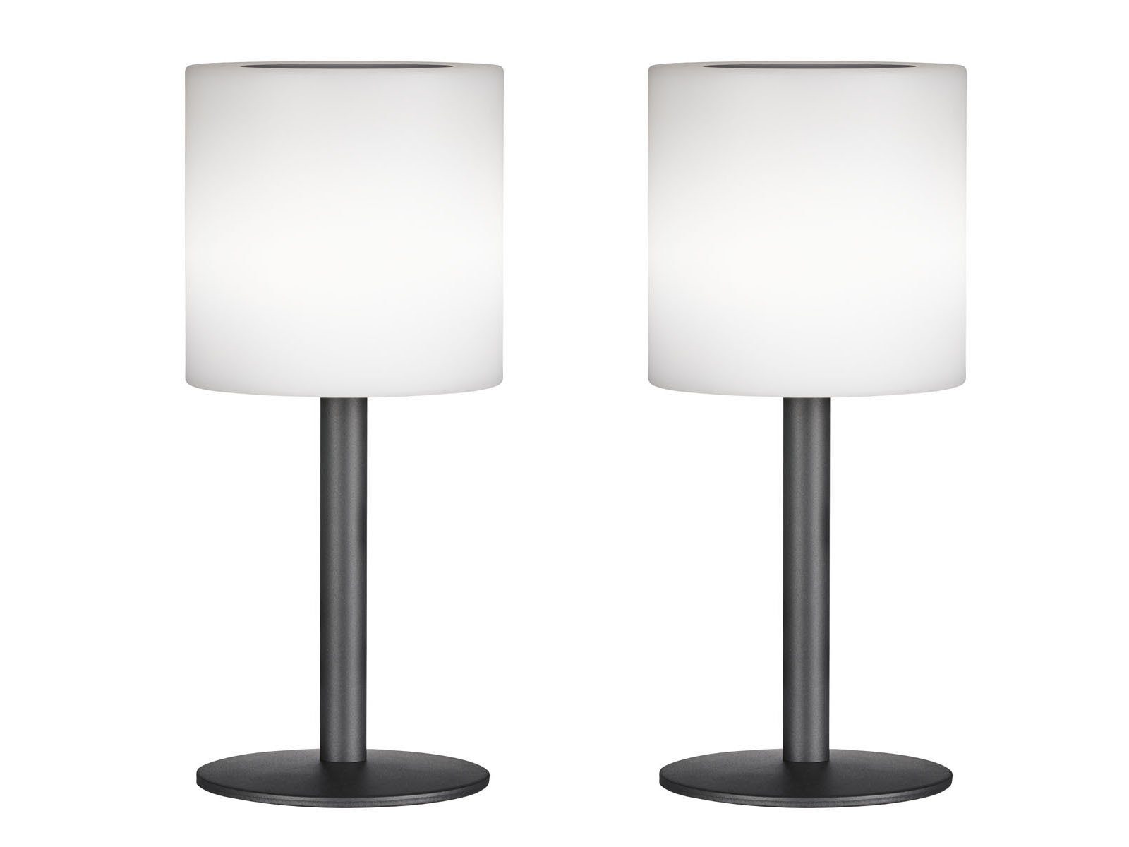 easy! BY FHL LED Außen-Tischleuchte, USB-Ladefunktion, LED fest integriert, Warmweiß, RGB Farbwechsler, 2er SET Solarlampen Outdoor & Innen ohne Strom-Kabel, USB Solarlichter