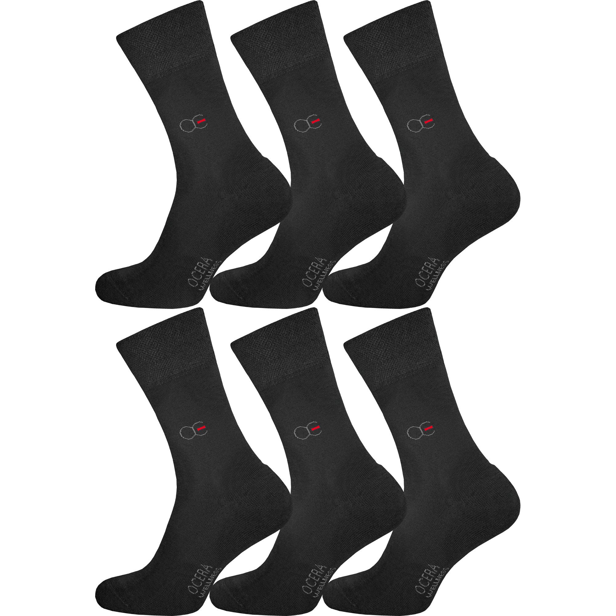 OCERA Gesundheitssocken Wellness Socken mit Frotteesohle, Baumwolle, unisex, 6 Paar (6-Paar) einfarbig