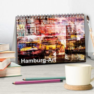 CALVENDO Wandkalender Hamburg-Art (Tischkalender 2024 DIN A5 quer), CALVENDO Monatskalender