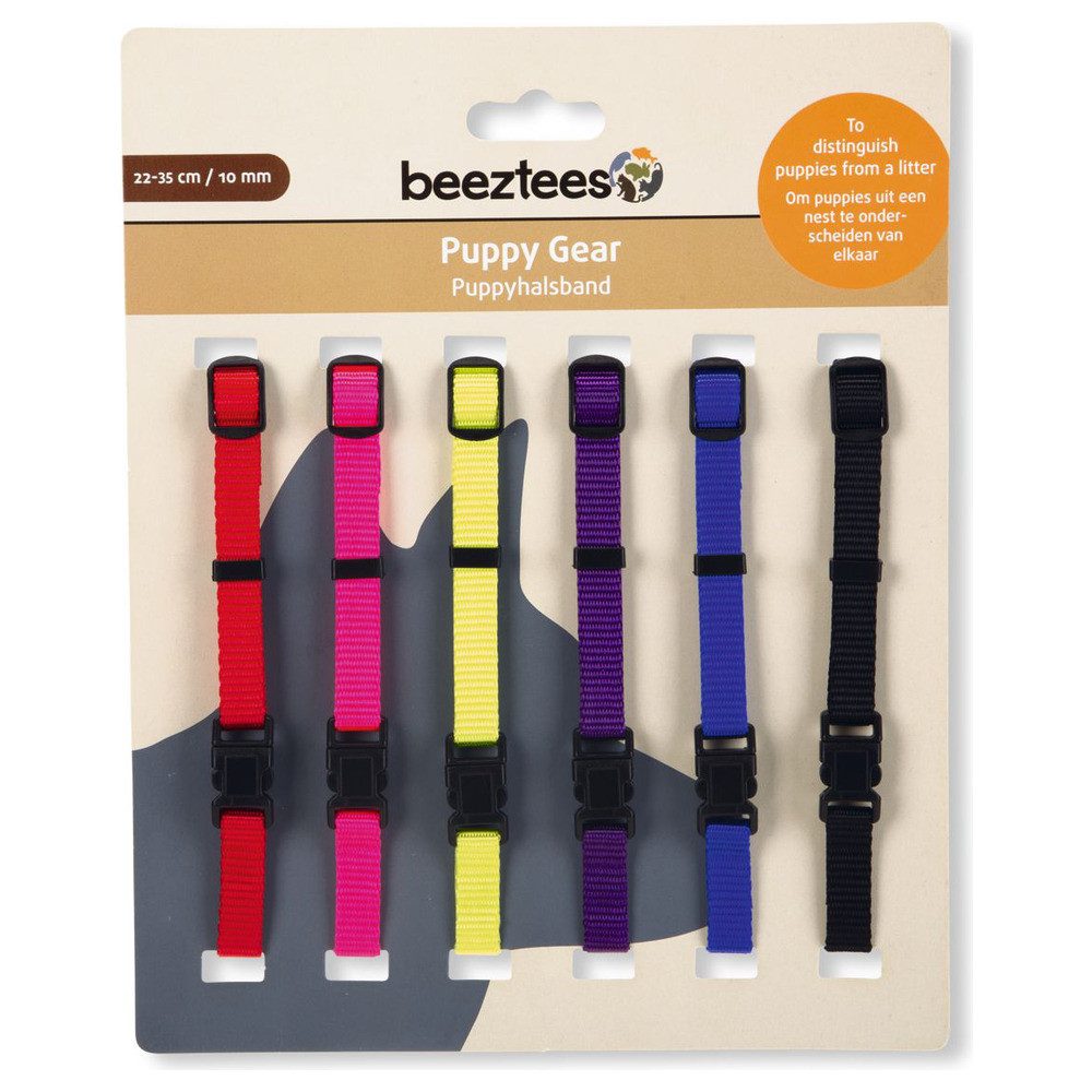 Beeztees Hunde-Halsband Hundehalsband für Welpen groß - 6er Pack