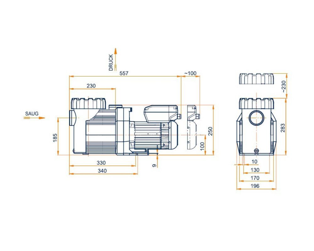 Speck Pumpen Filterpumpe Speck BADU PRIME ECO VS Umwälzpumpe 230 V 1,10 kW