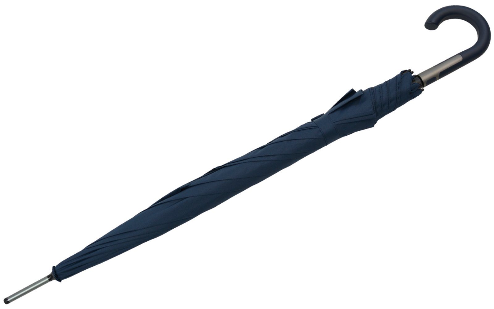 Impliva und Automatik leicht groß XXL blau Fiberglas Langregenschirm Falcone® Rundhakengriff,