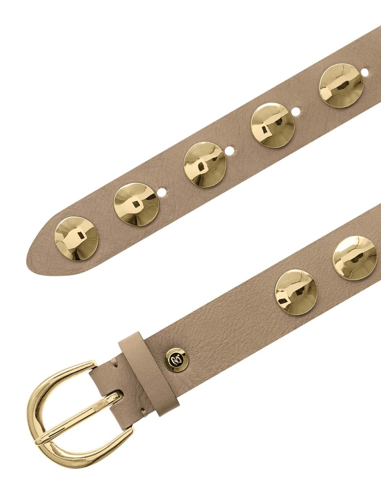 b.belt Ledergürtel Gold Leather Belt