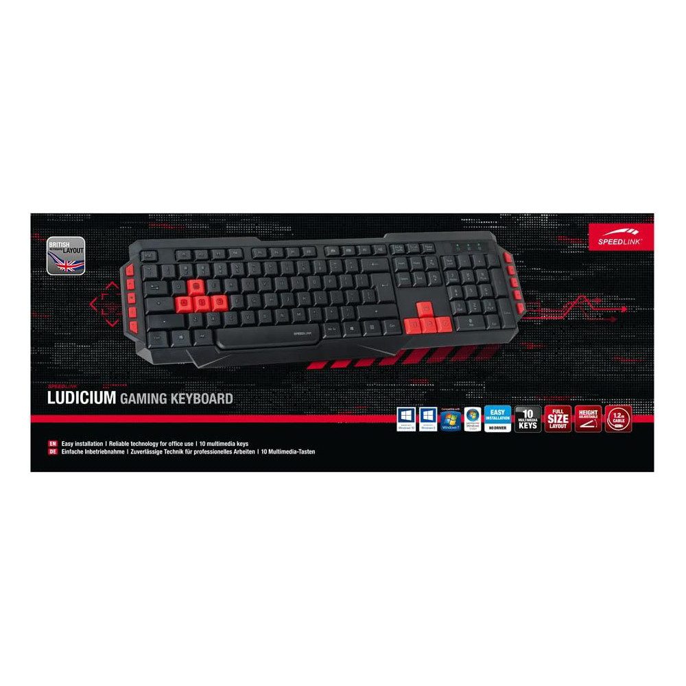 Speedlink LUDICIUM Kabelgebunden Gaming Tastatur Gaming-Tastatur