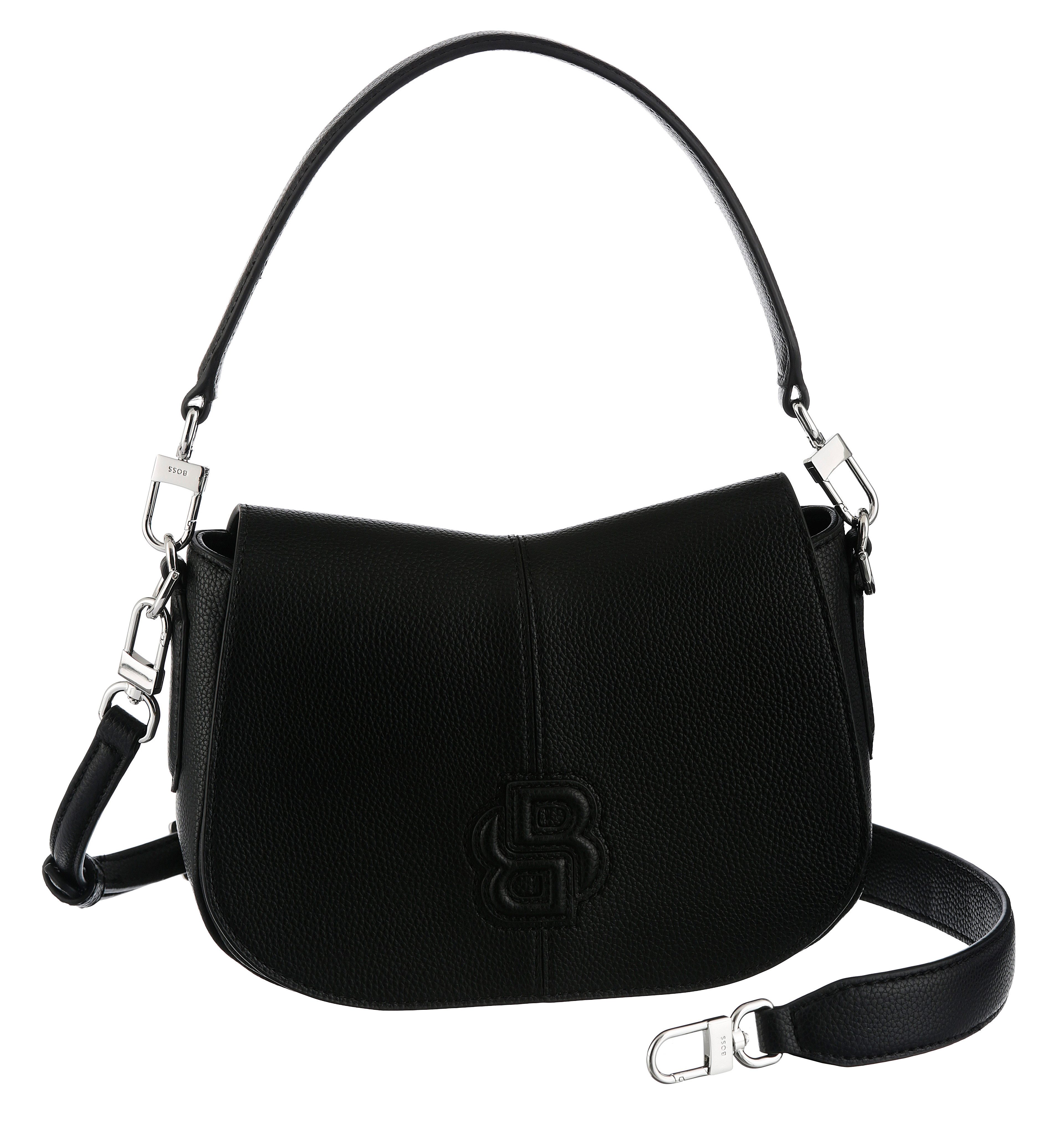 BOSS Umhängetasche ANett NEW Saddle, Damen Henkeltasche, Schultertasche mit Überschlag