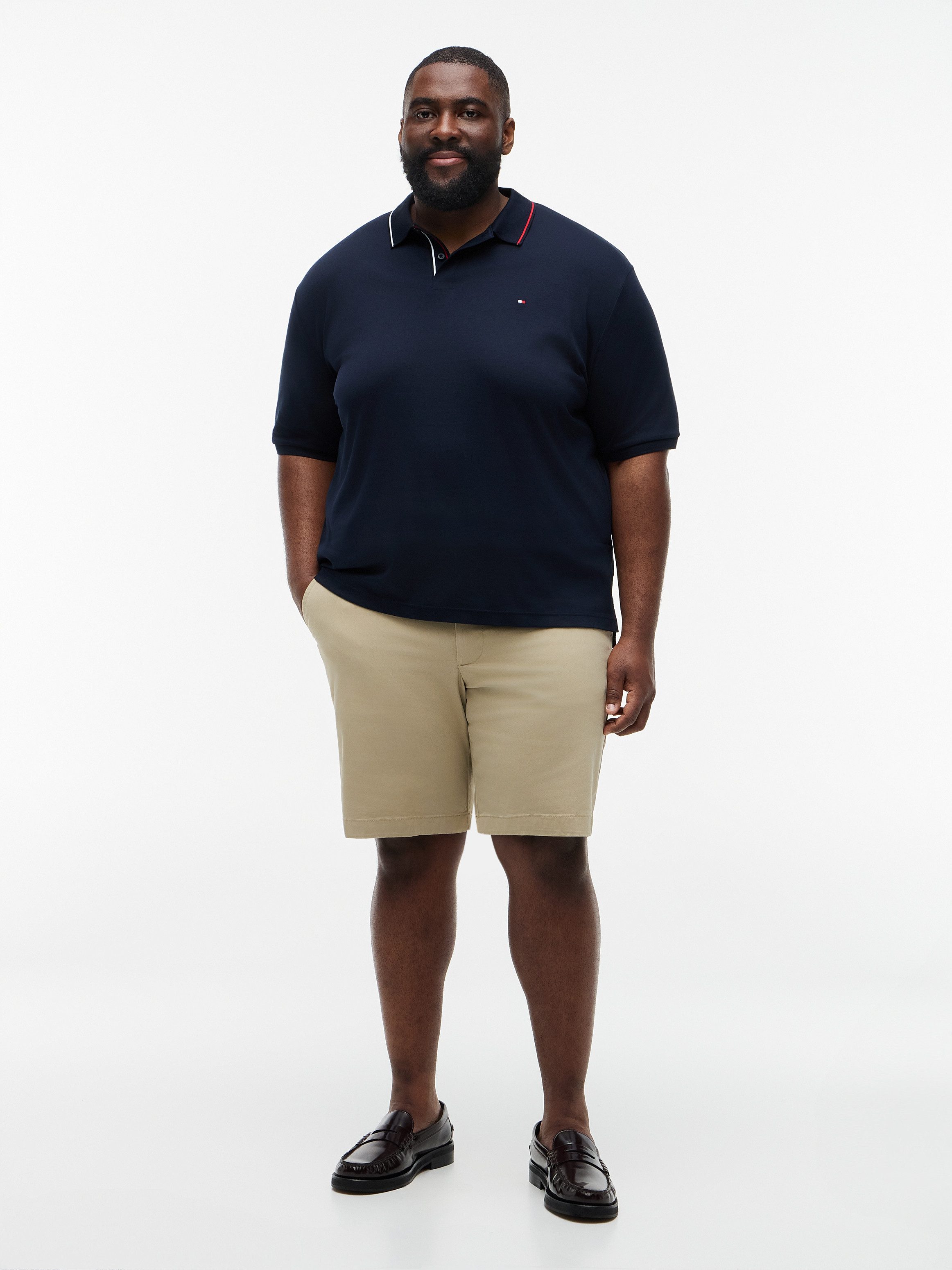 Tommy Hilfiger Big & Tall Poloshirt BT-LIQUID COTTON TIPPED SLIM-B aus Baumwolle